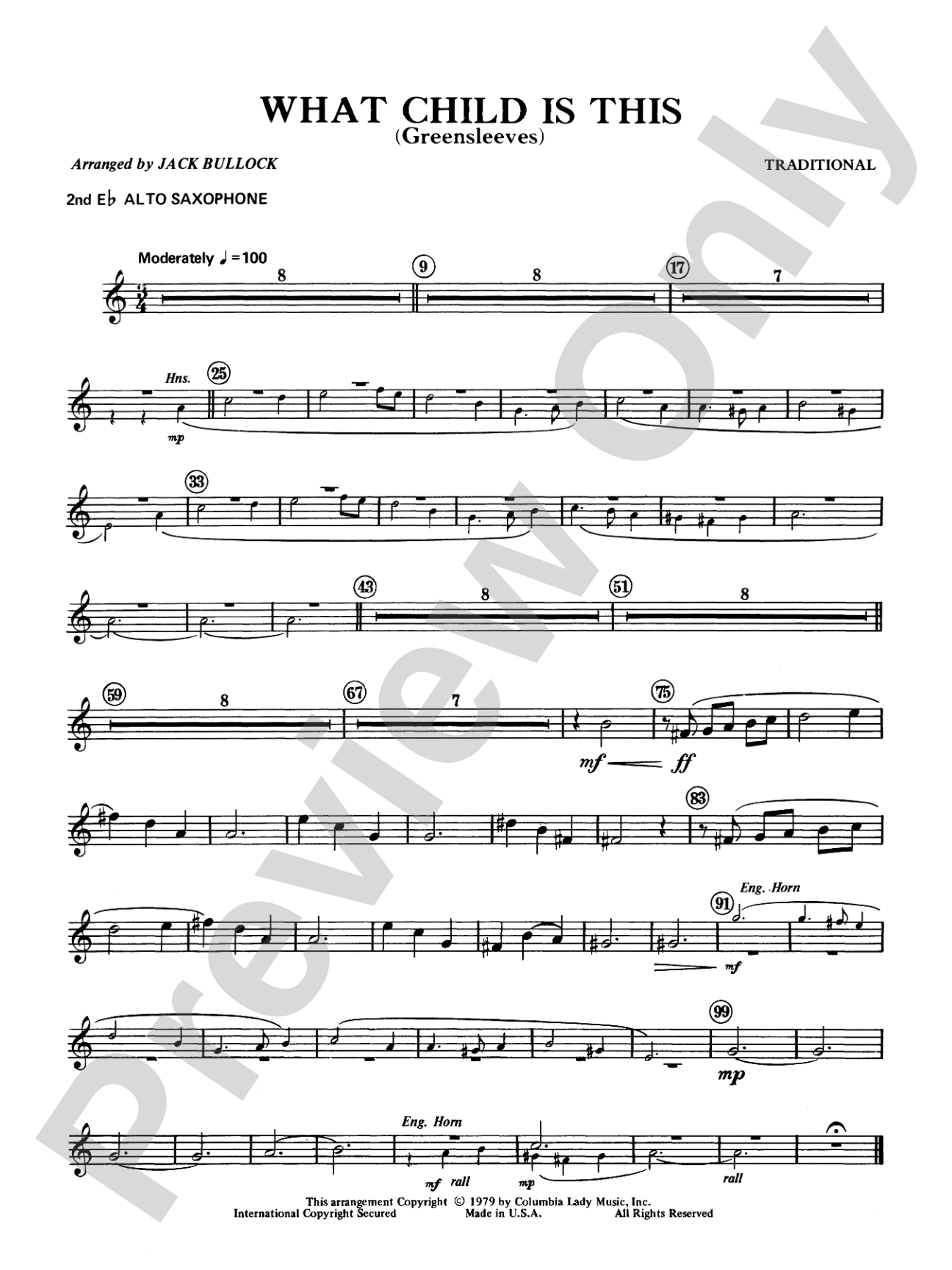 What Child Is This?: 2nd E-flat Alto Saxophone