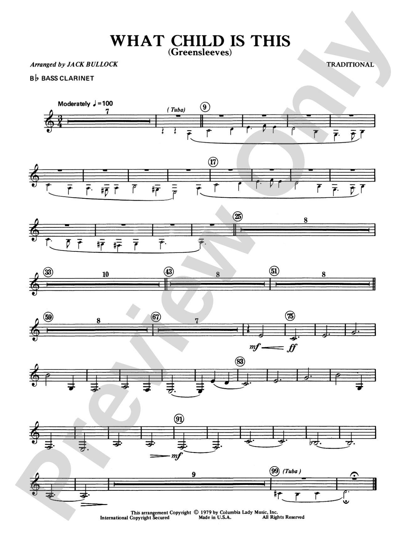 What Child Is This?: B-flat Bass Clarinet