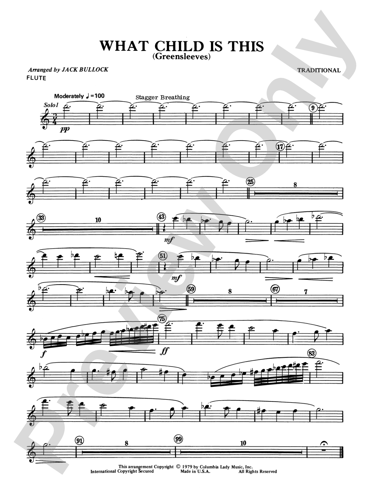 What Child Is This?: Flute