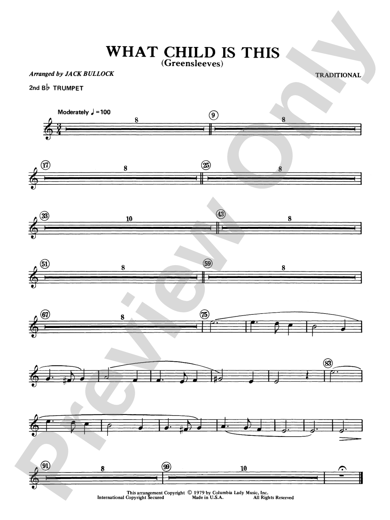 What Child Is This?: 2nd B-flat Trumpet