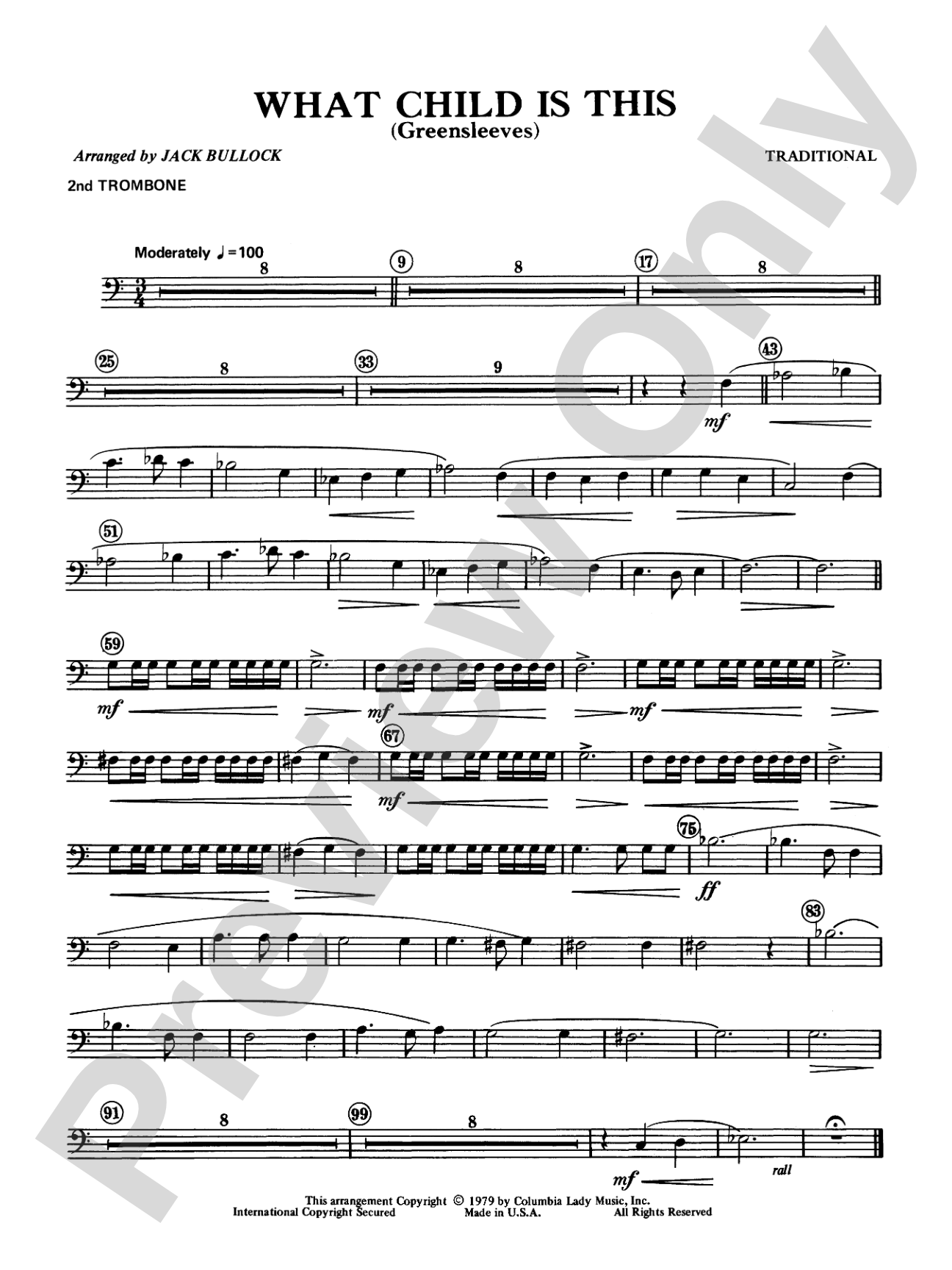 What Child Is This?: 2nd Trombone