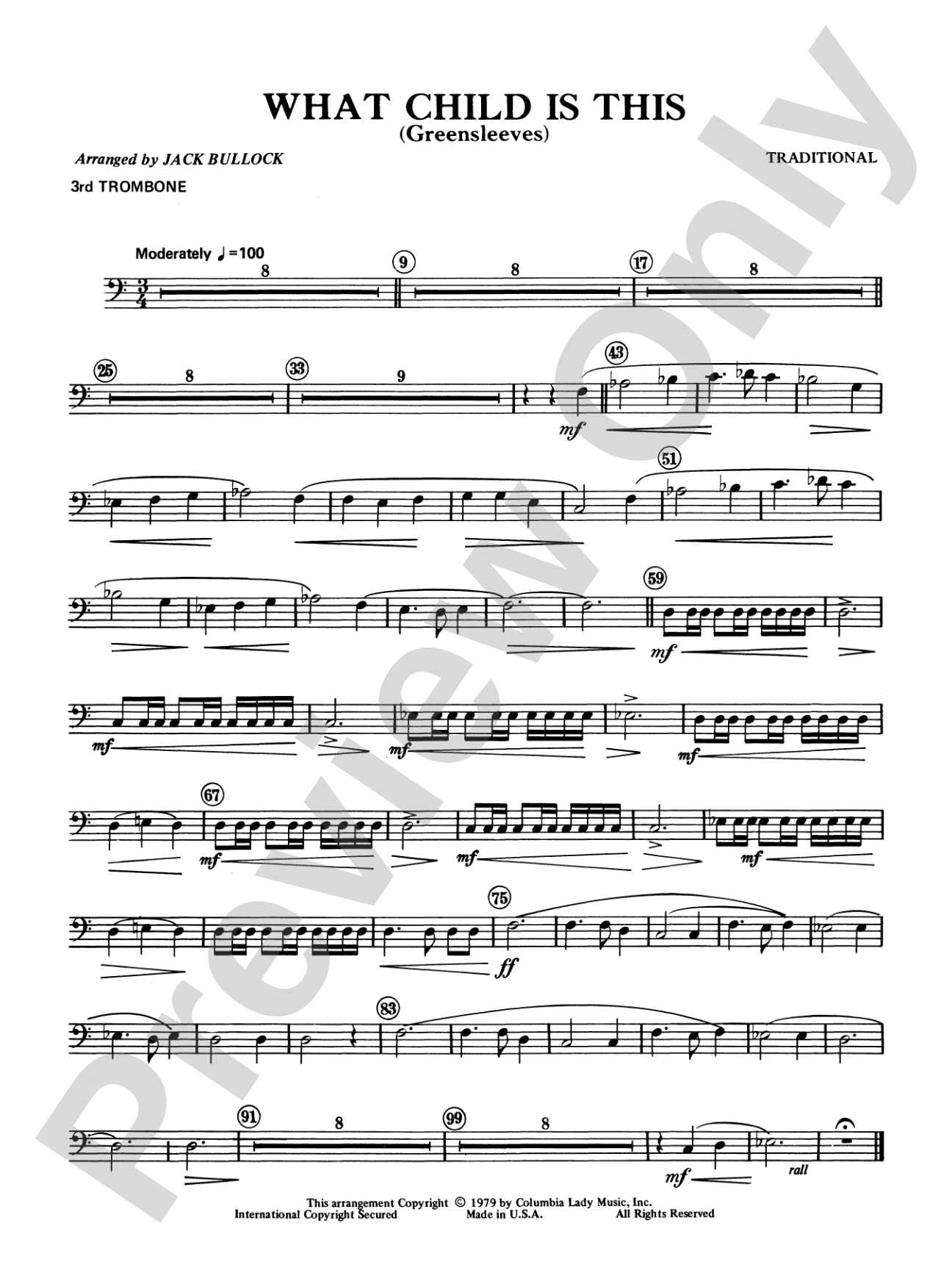 What Child Is This?: 3rd Trombone