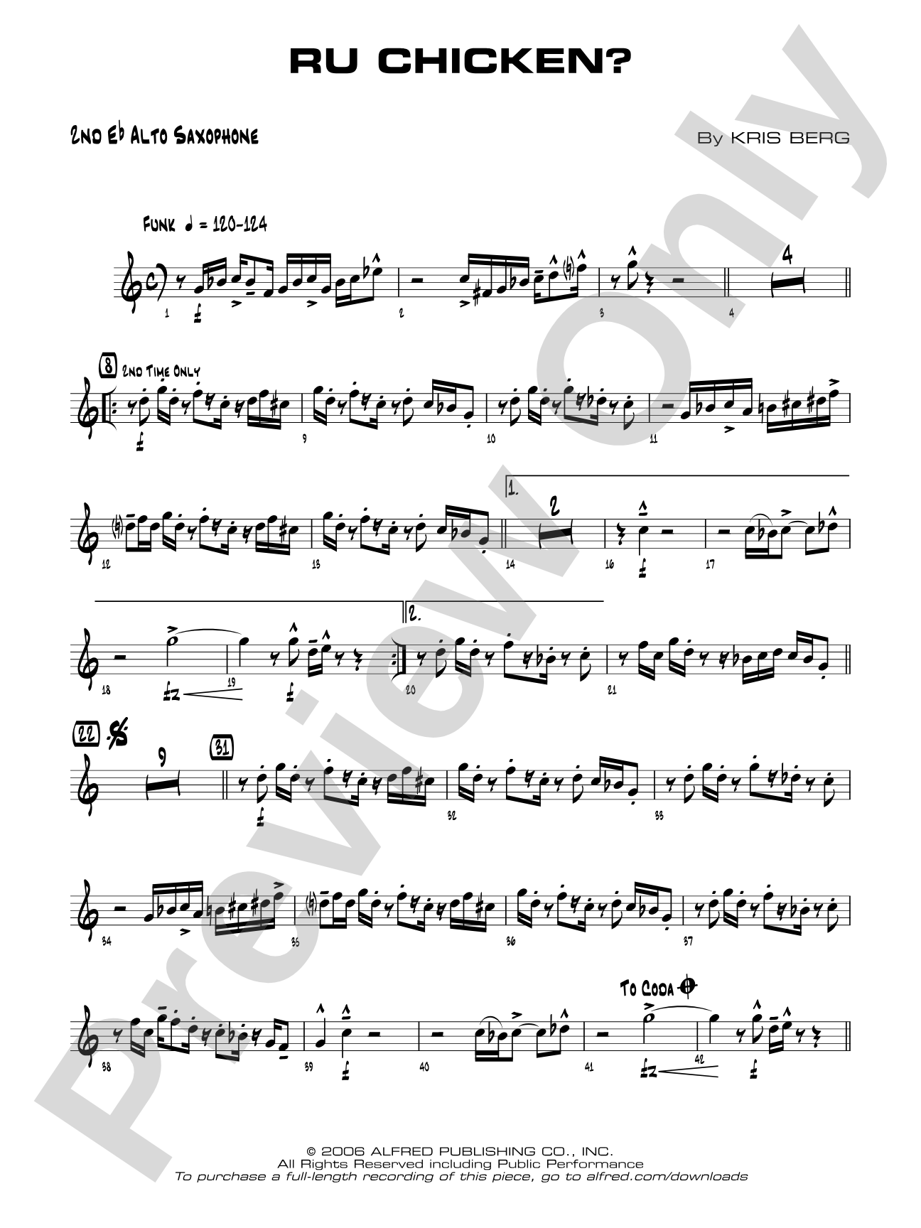 R U Chicken?: 2nd E-flat Alto Saxophone