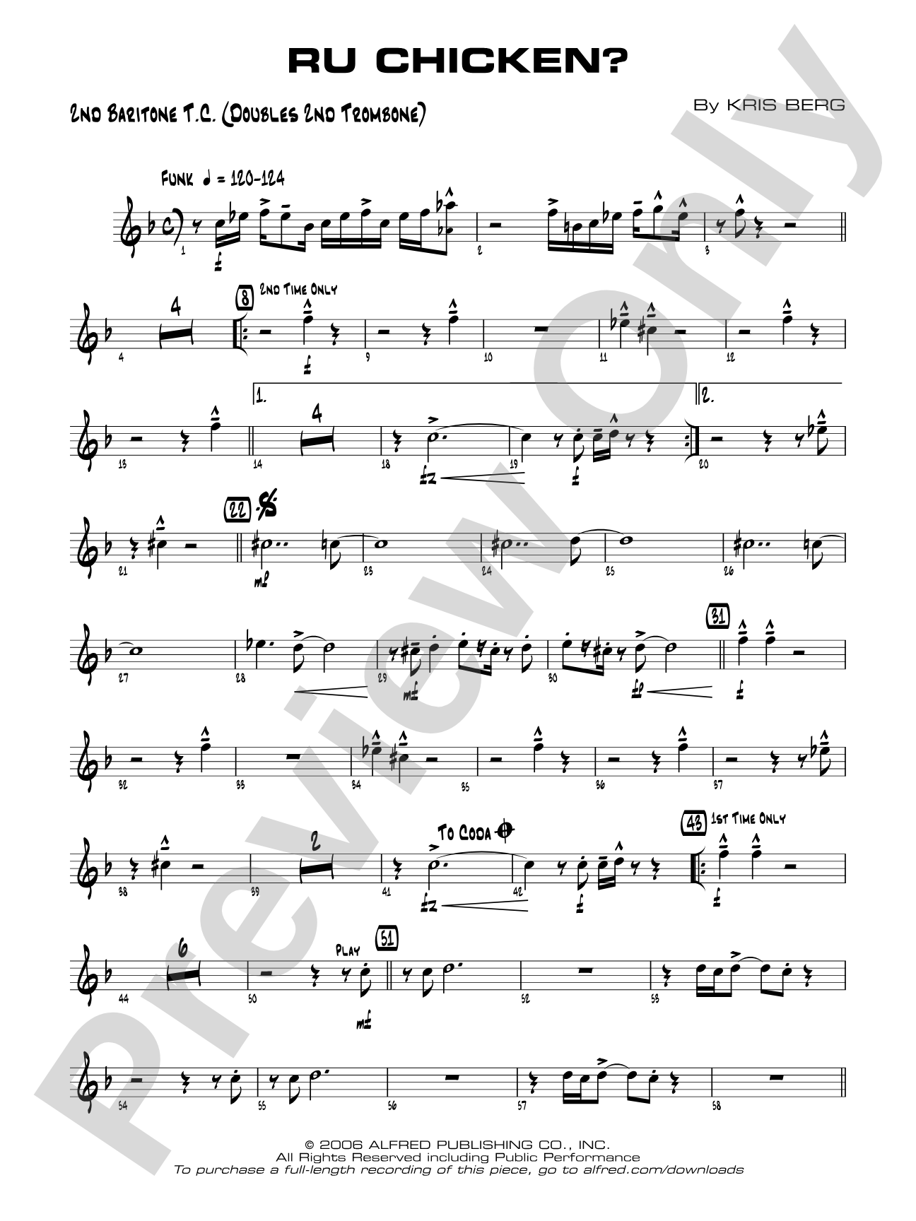 R U Chicken?: 2nd Baritone T.C.