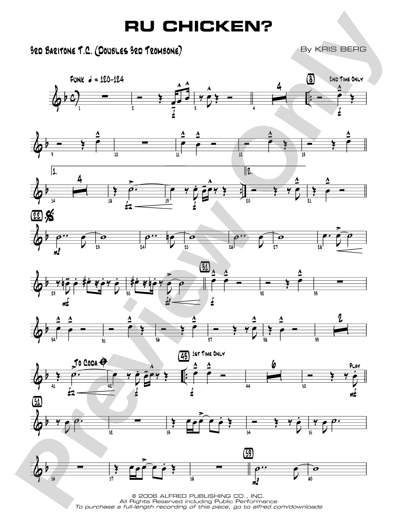 R U Chicken?: 3rd Baritone T.C.