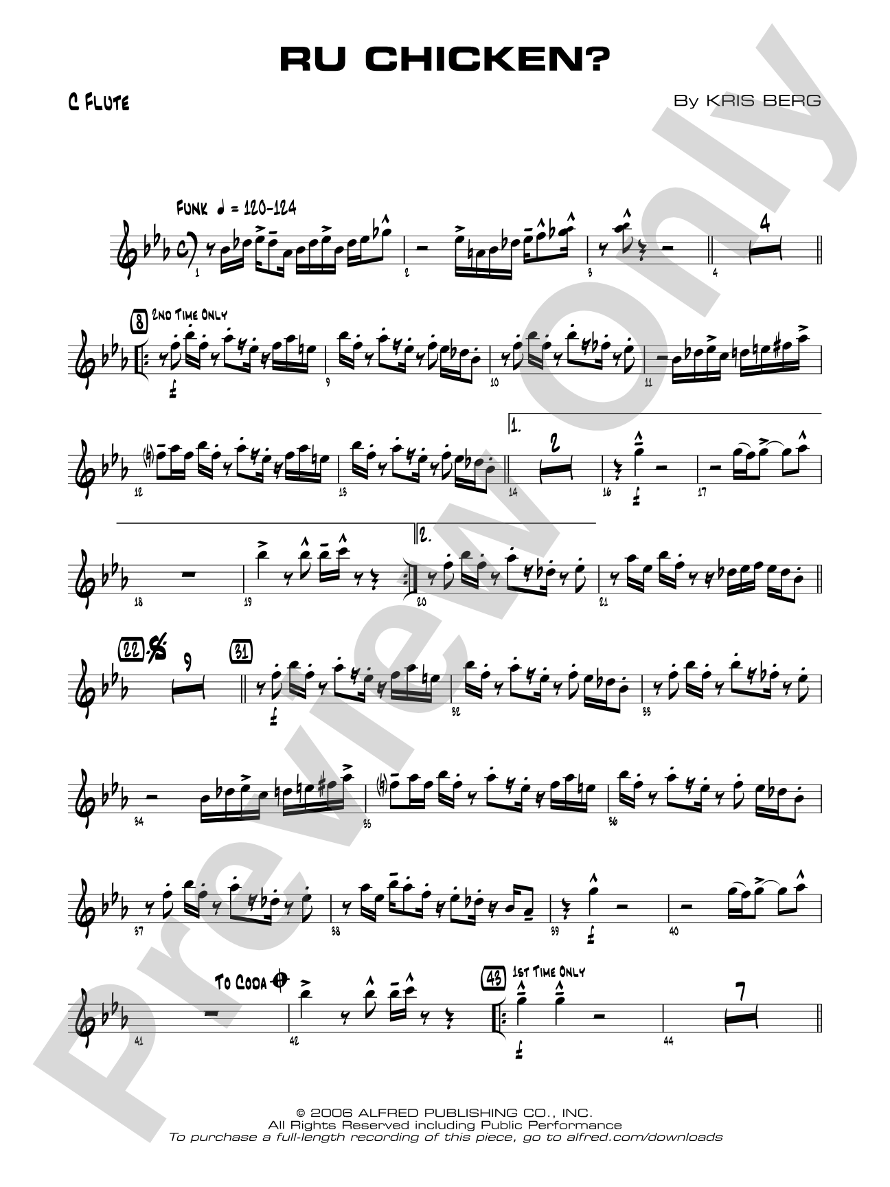 R U Chicken?: Flute