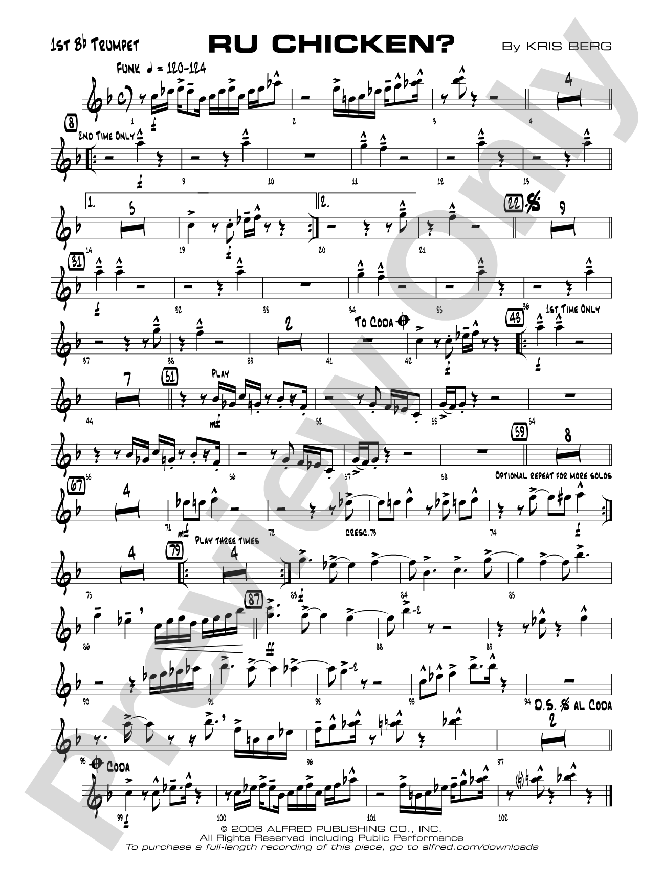 R U Chicken?: 1st B-flat Trumpet