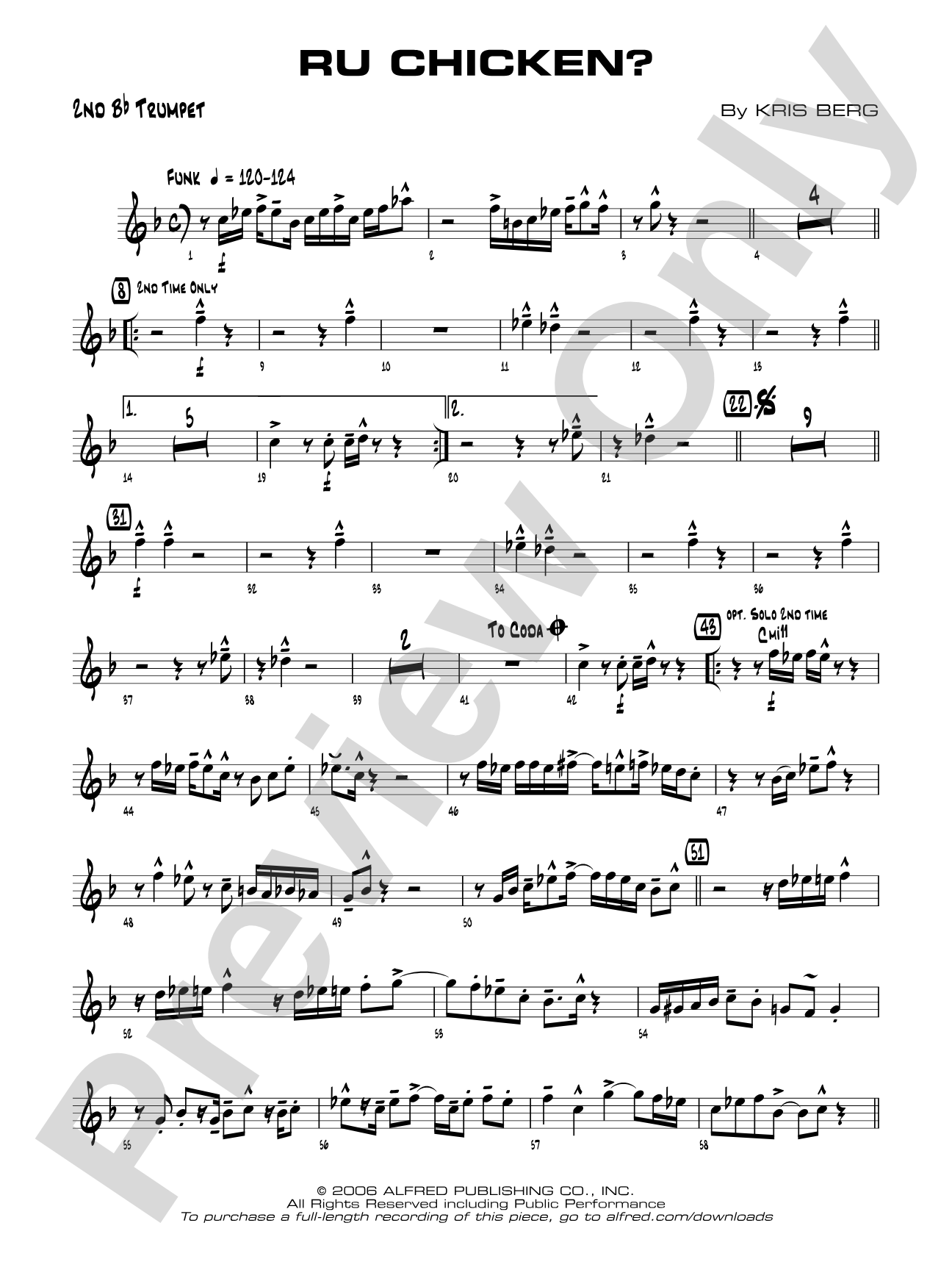 R U Chicken?: 2nd B-flat Trumpet