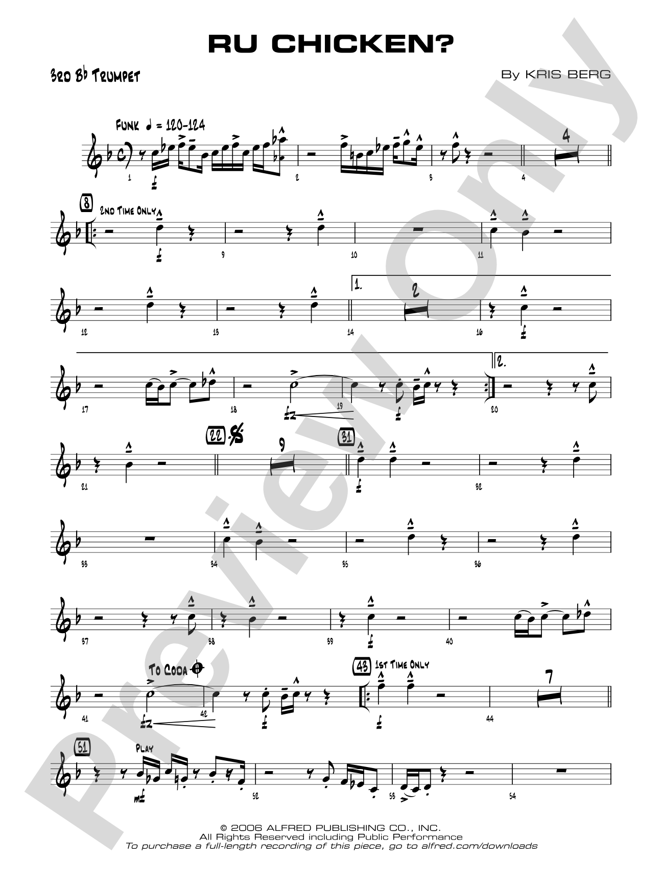 R U Chicken?: 3rd B-flat Trumpet