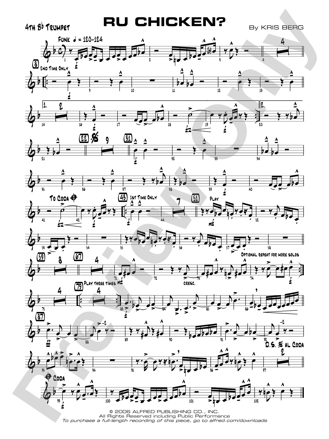 R U Chicken?: 4th B-flat Trumpet