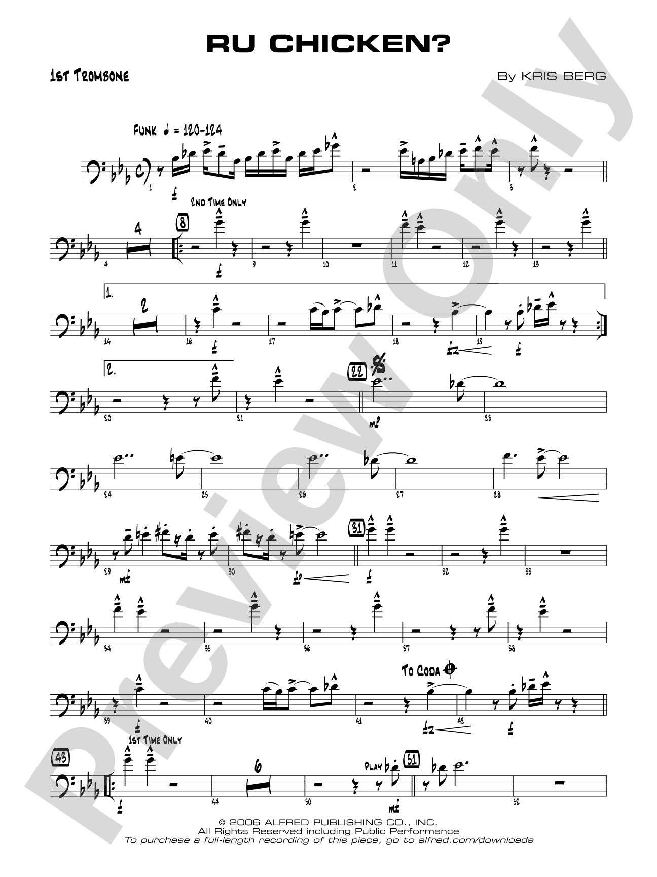 R U Chicken?: 1st Trombone