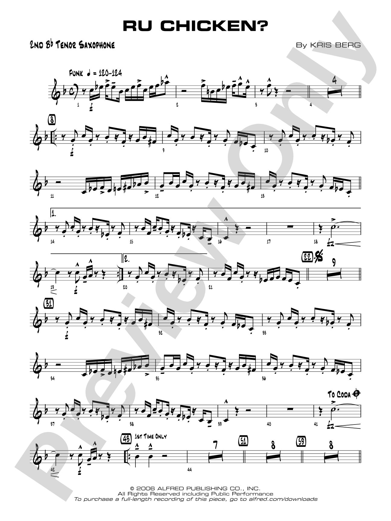 R U Chicken?: 2nd B-flat Tenor Saxophone