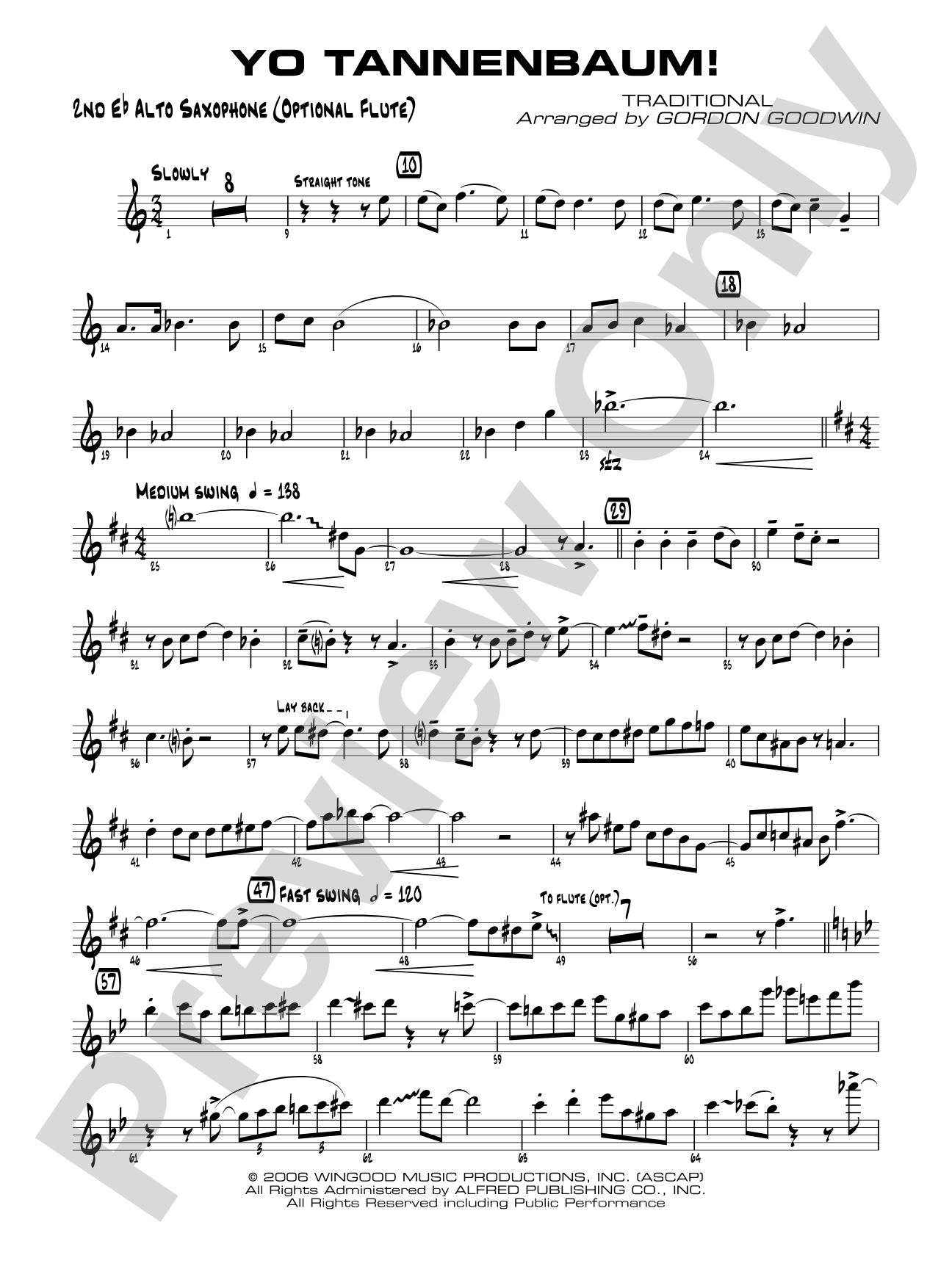 Yo Tannenbaum!: 2nd E-flat Alto Saxophone