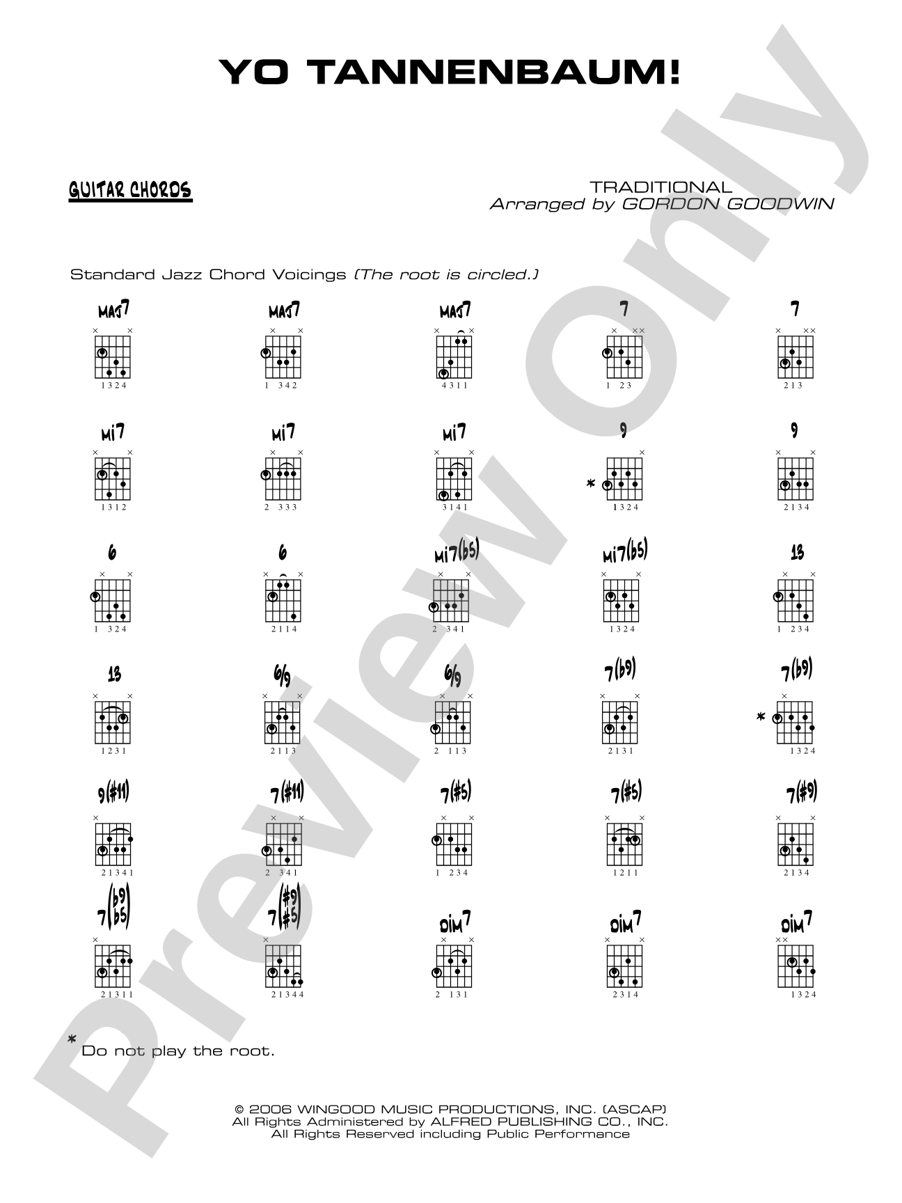 Yo Tannenbaum!: Guitar Chords