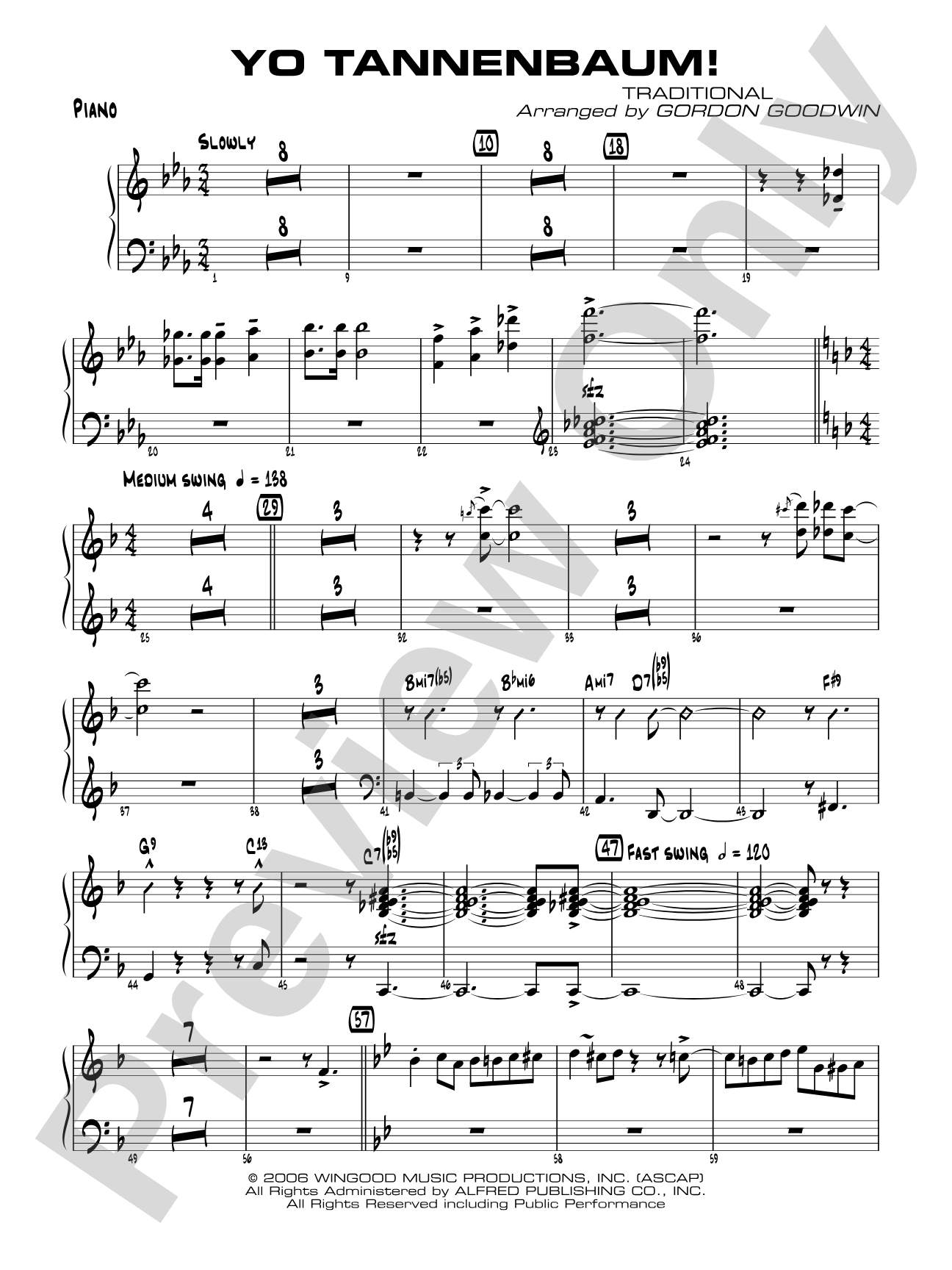 Yo Tannenbaum!: Piano Accompaniment