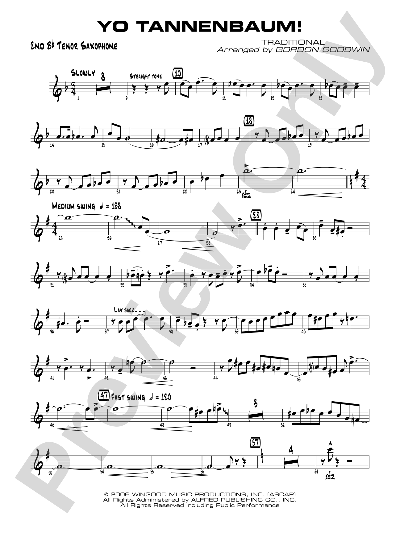 Yo Tannenbaum!: 2nd B-flat Tenor Saxophone