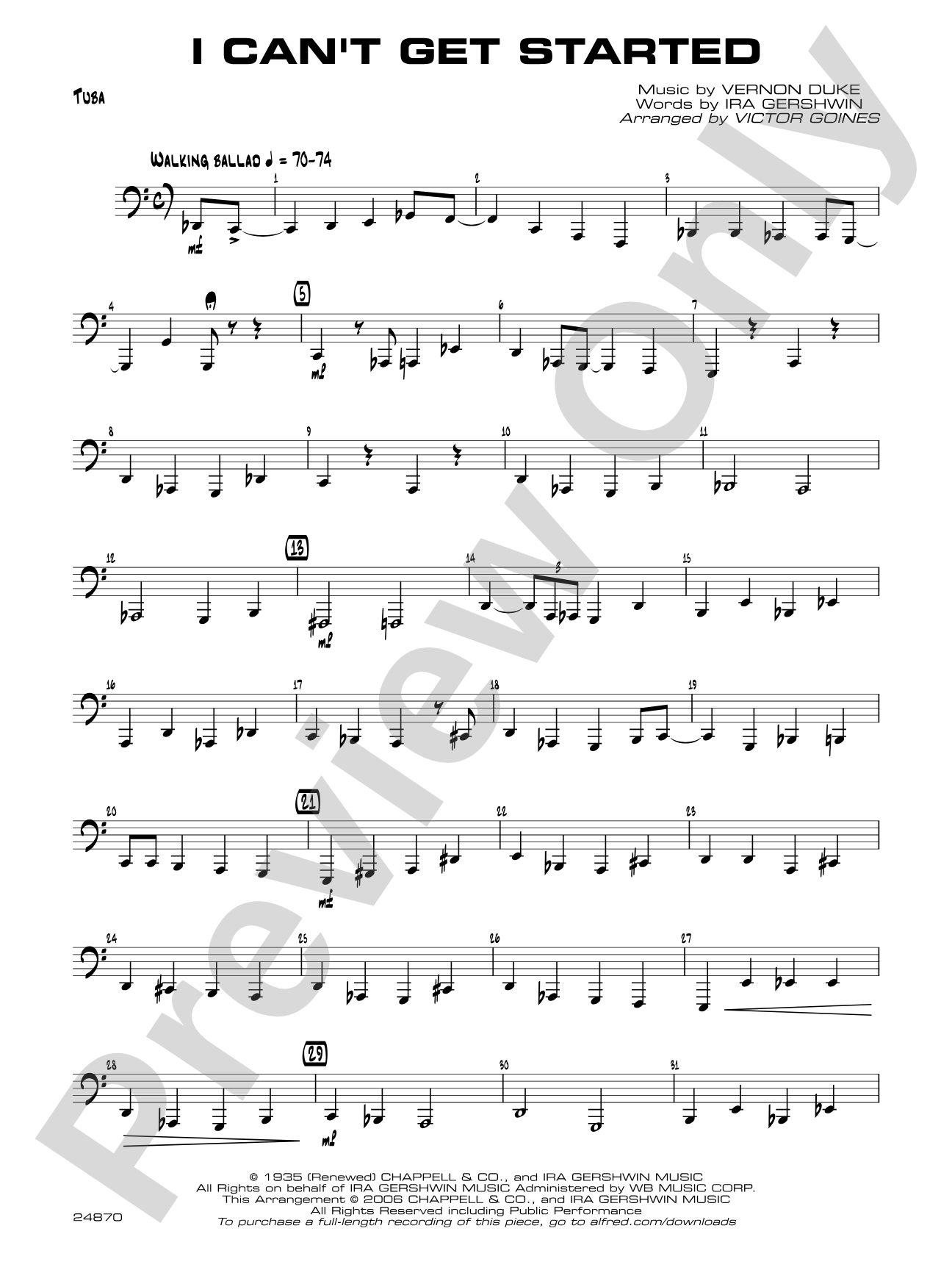 I Can't Get Started: Tuba