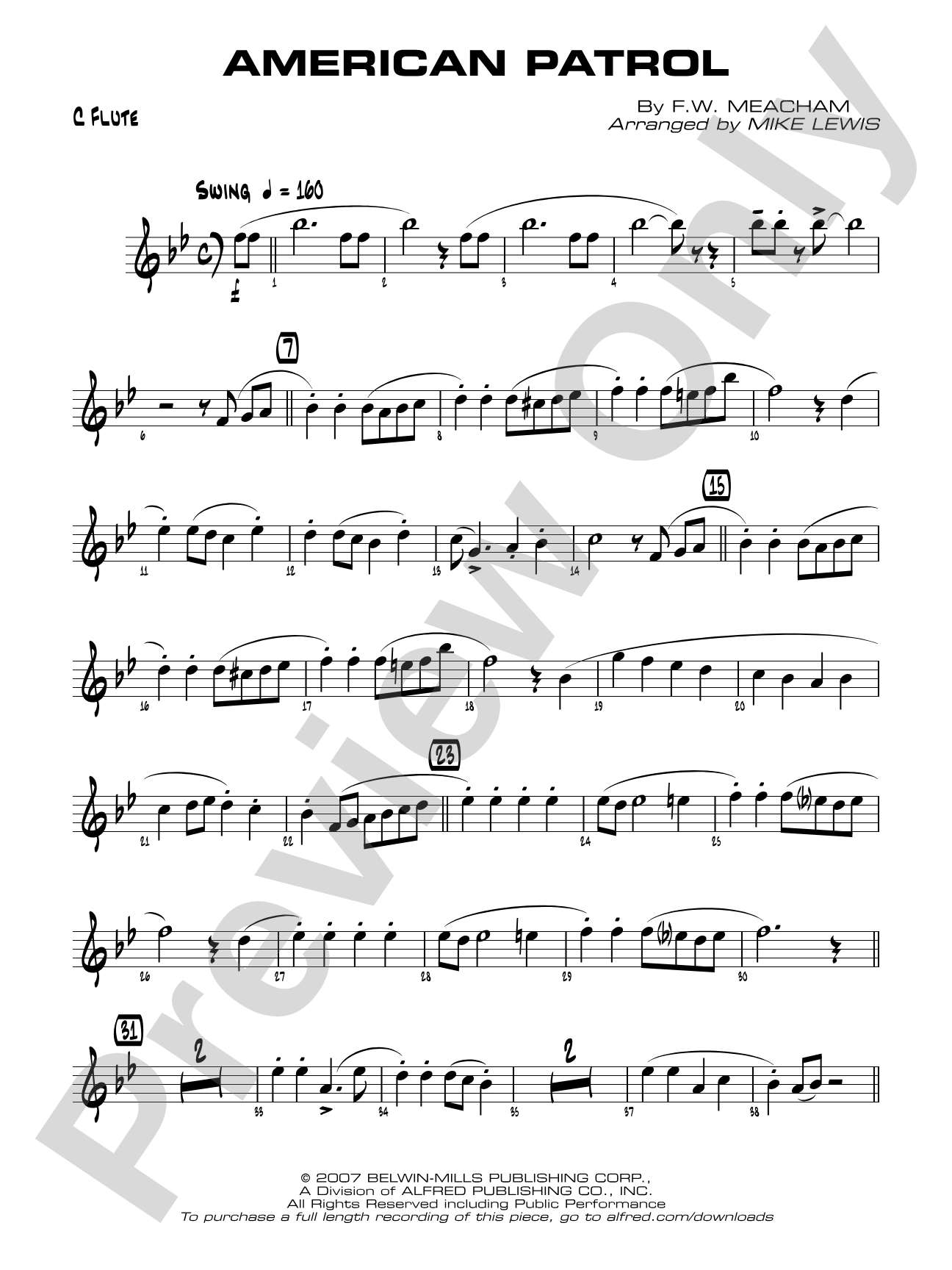 American Patrol: Flute