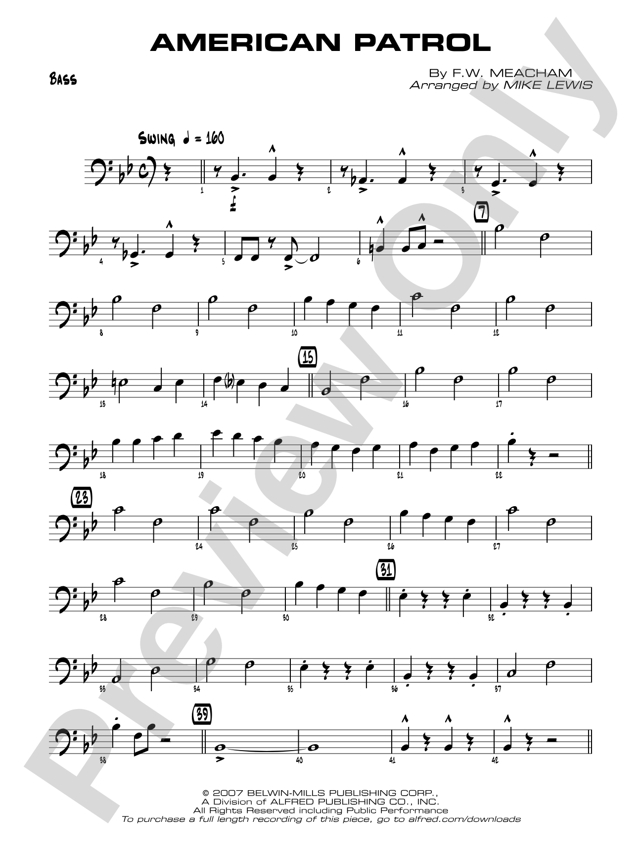 American Patrol: String Bass