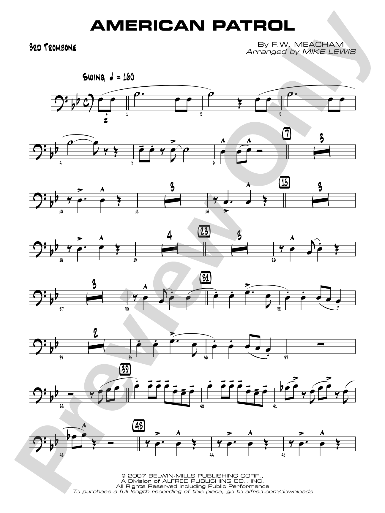 American Patrol: 3rd Trombone