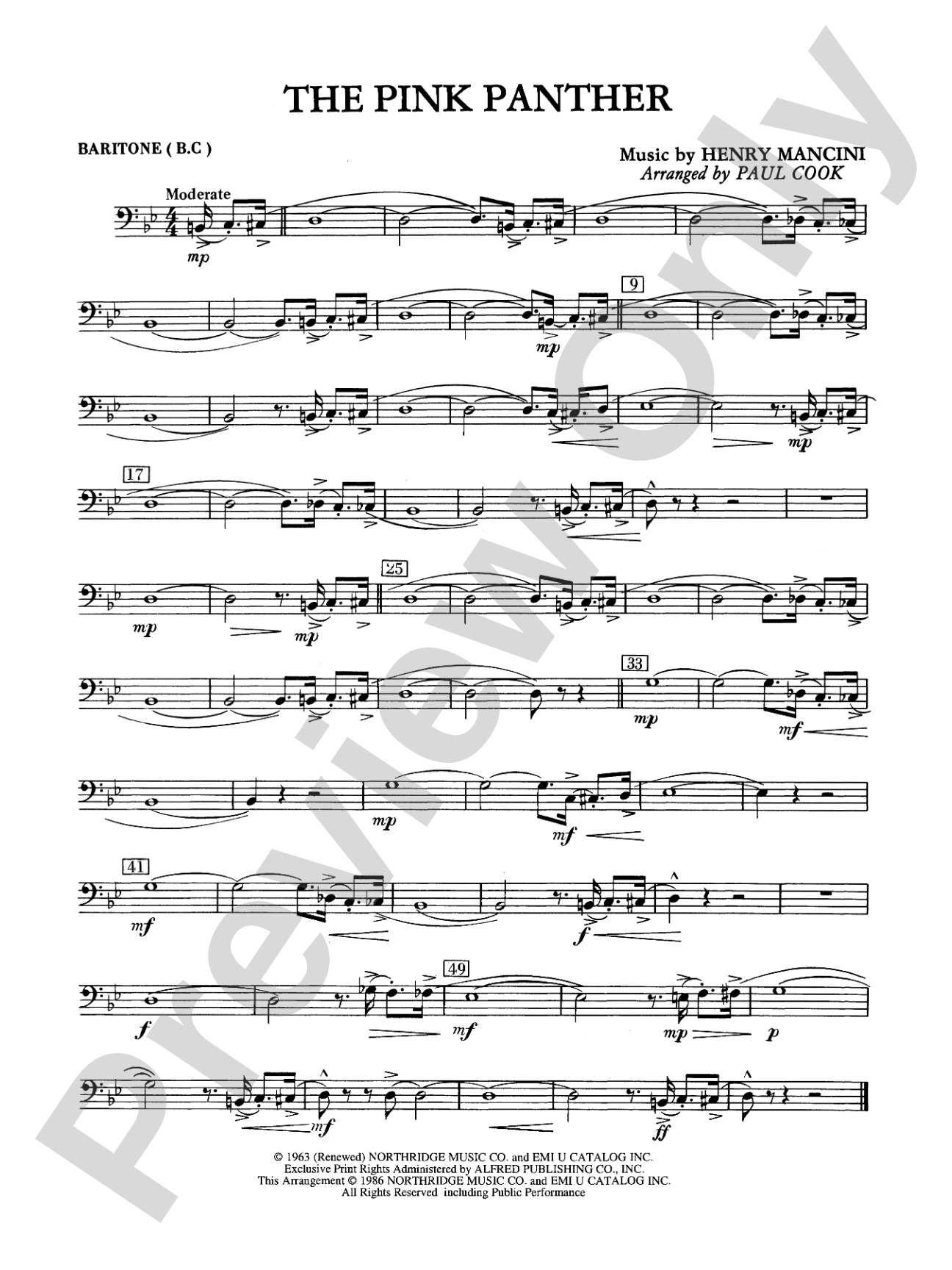 The Pink Panther: Baritone B.C.