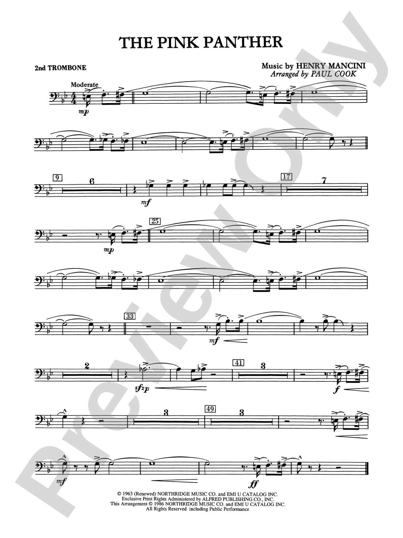 The Pink Panther: 2nd Trombone