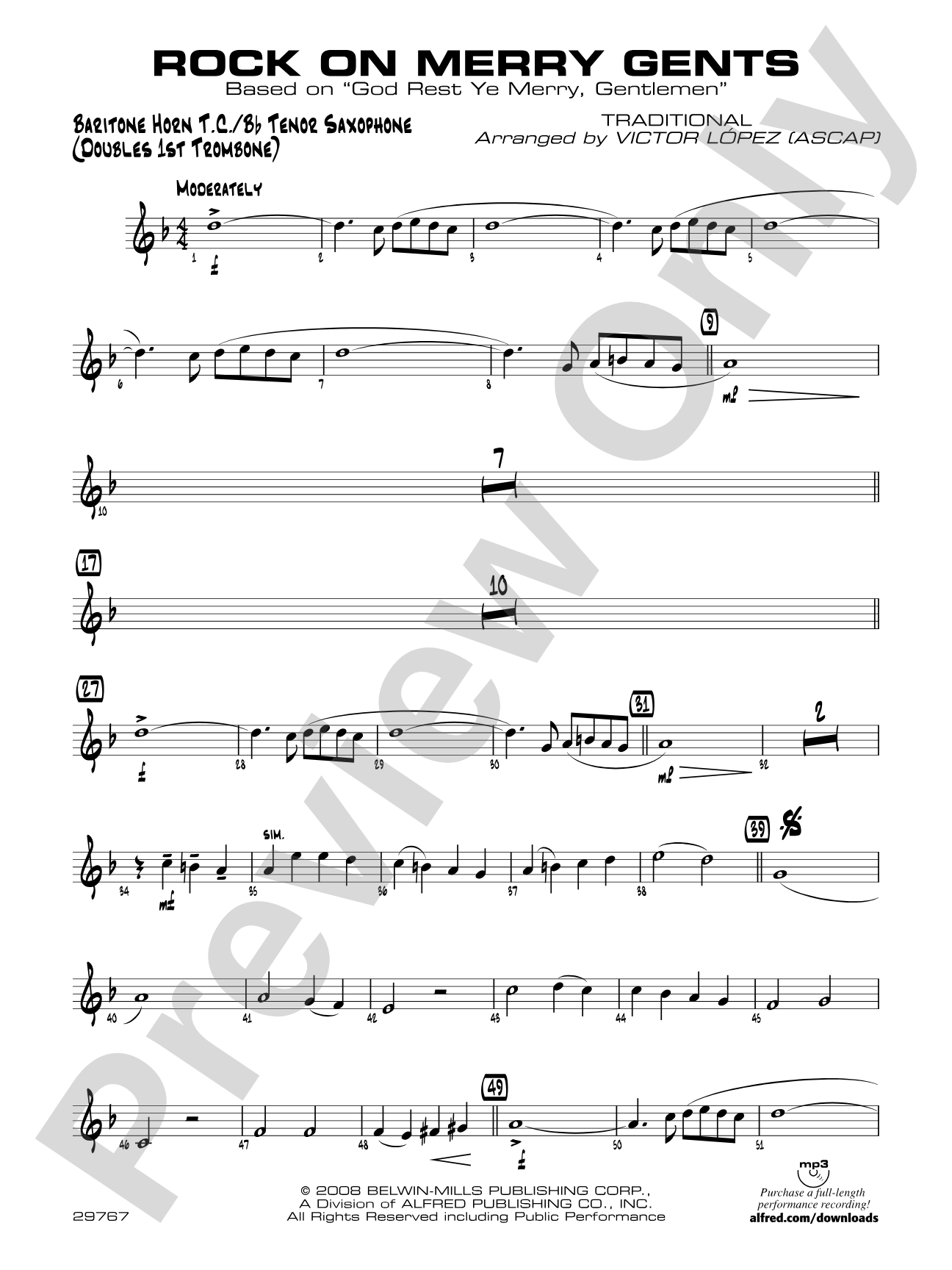 Rock On Merry Gents: Baritone T.C.