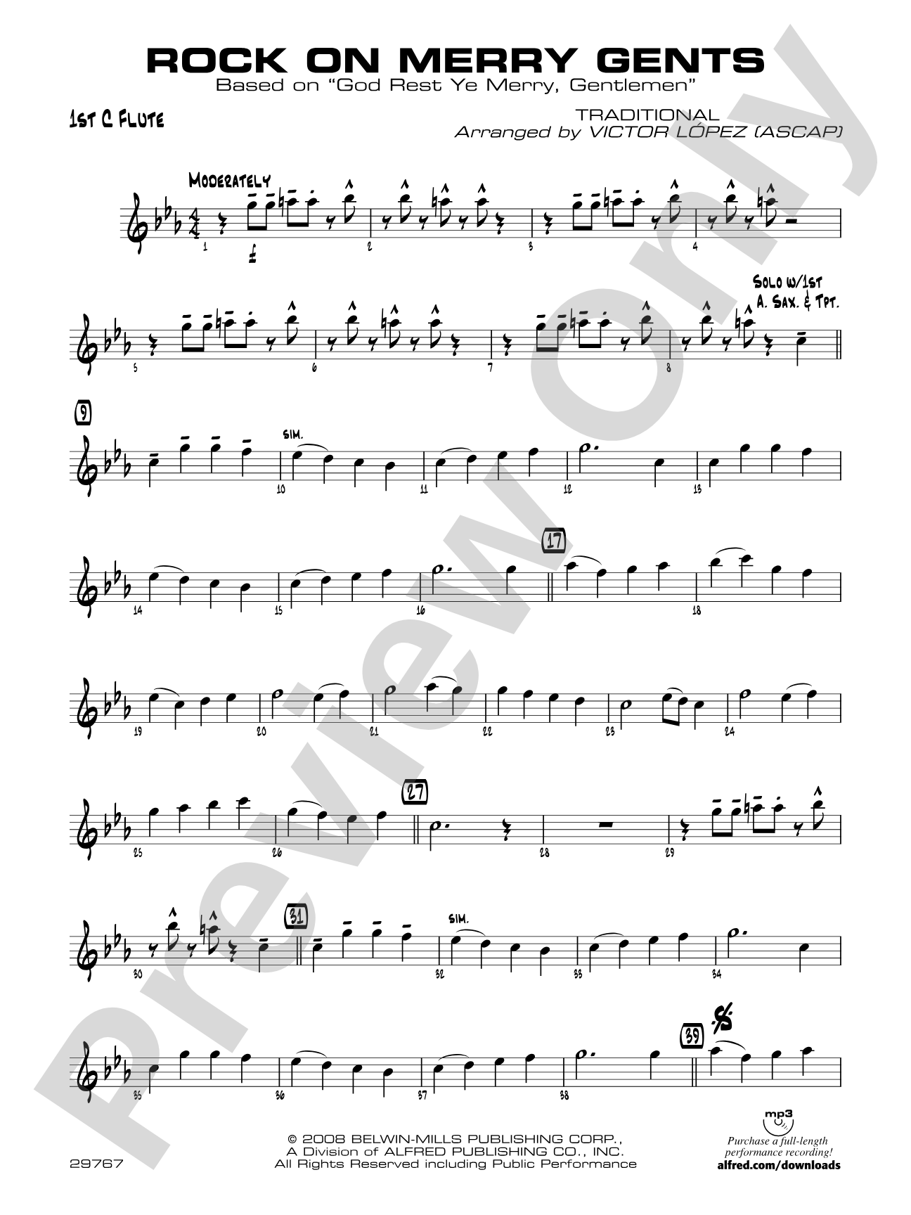Rock On Merry Gents: Flute