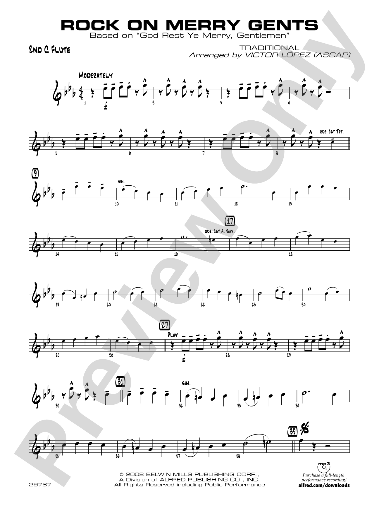 Rock On Merry Gents: 2nd Flute