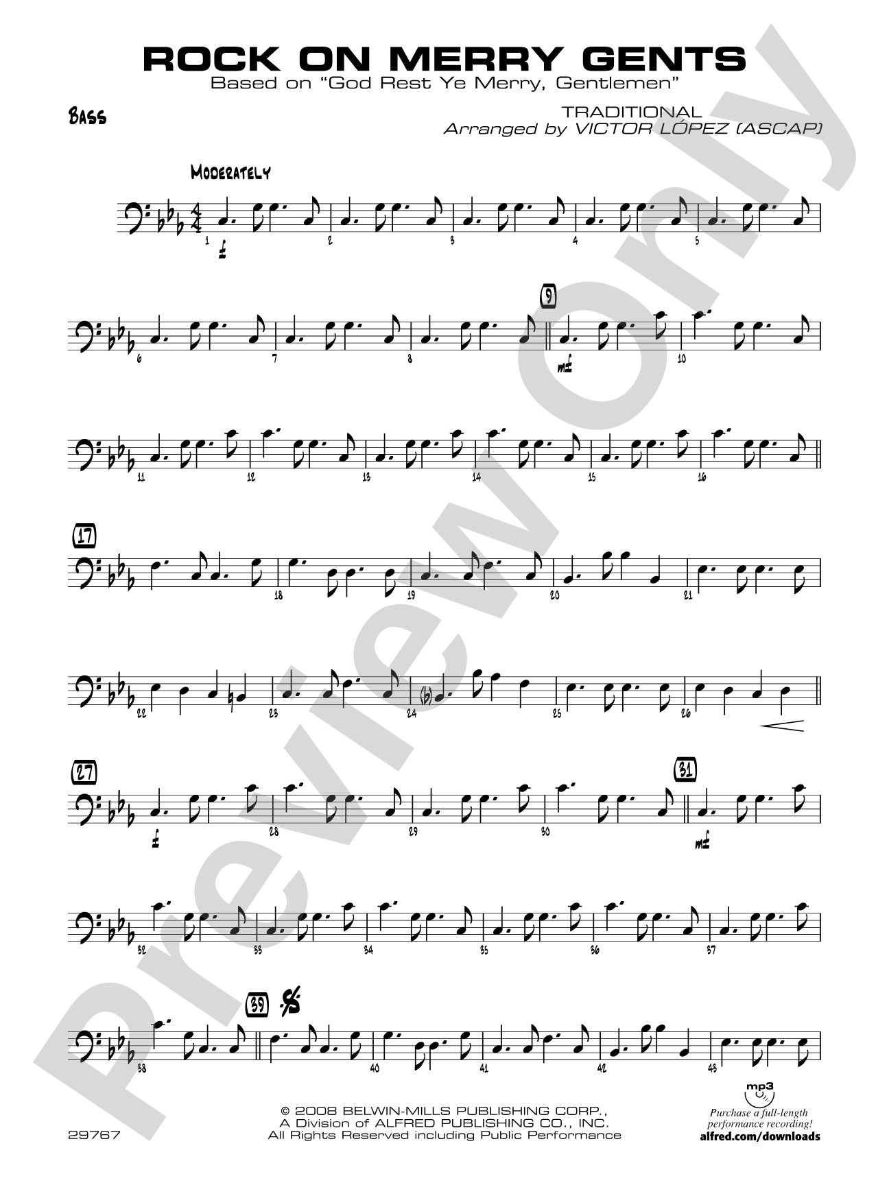 Rock On Merry Gents: String Bass