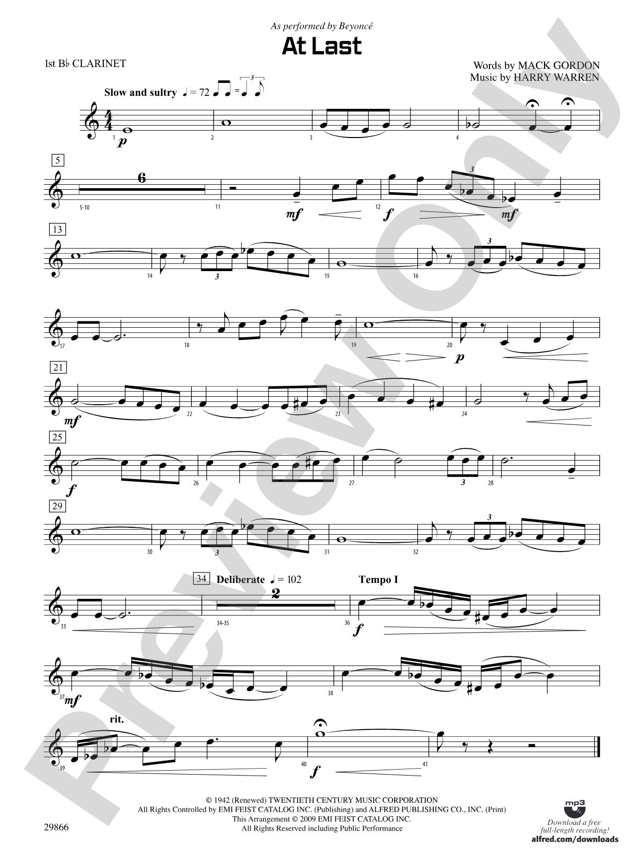 At Last: 1st B-flat Clarinet