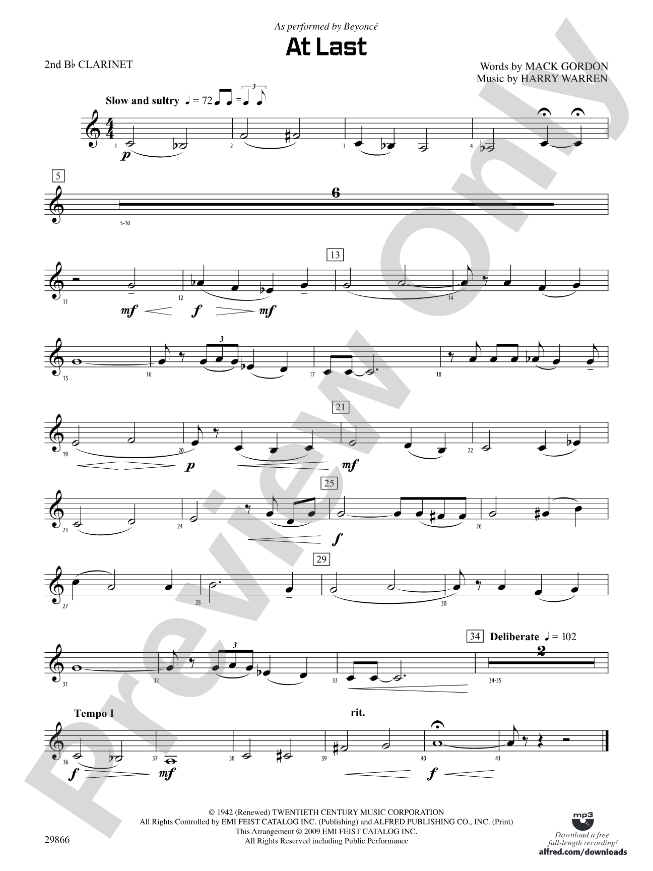 At Last: 2nd B-flat Clarinet