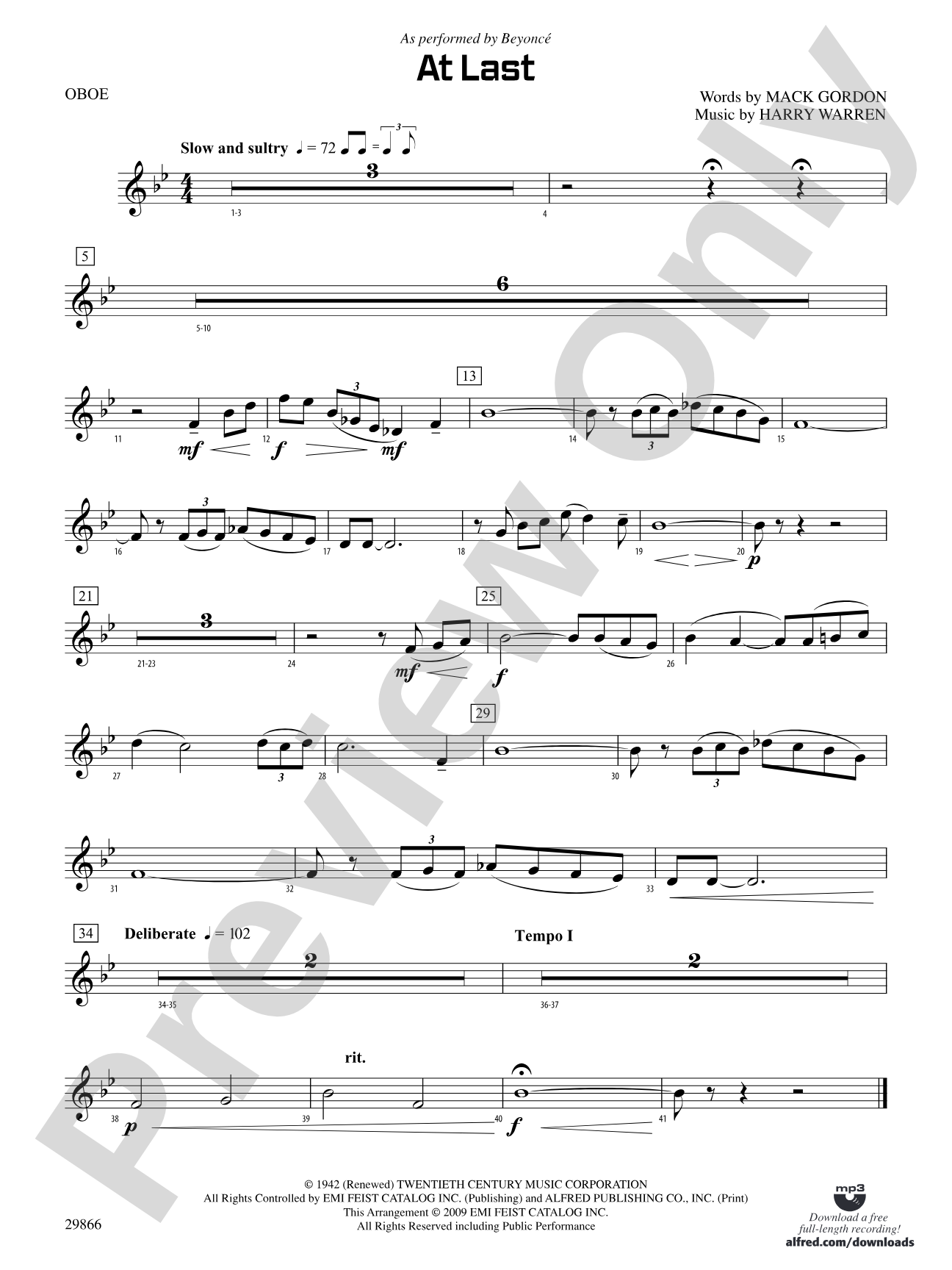 At Last: Oboe