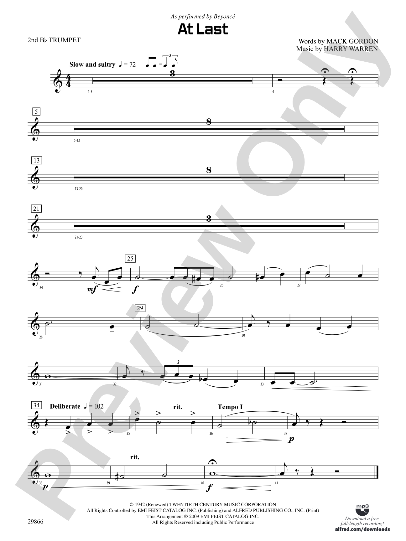 At Last: 2nd B-flat Trumpet