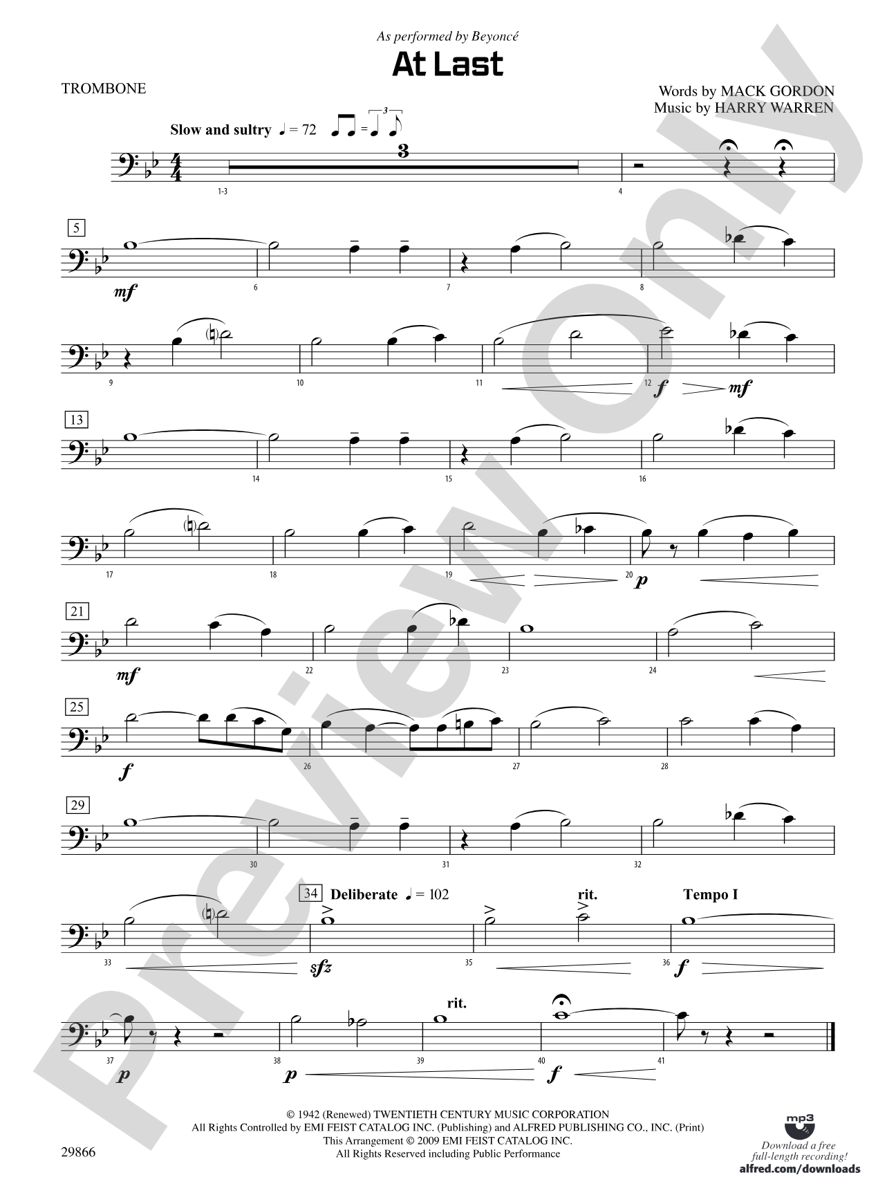 At Last: 1st Trombone