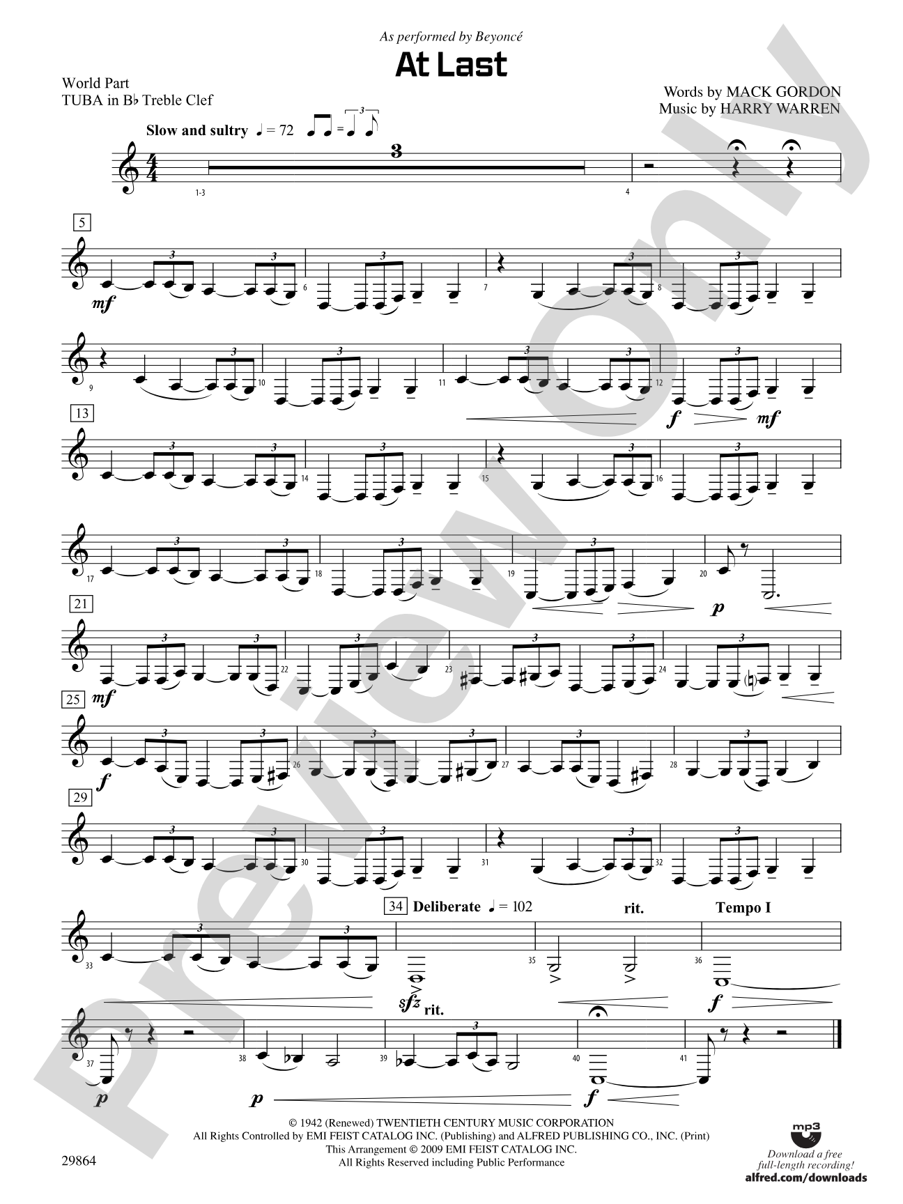 At Last: (wp) B-flat Tuba T.C.