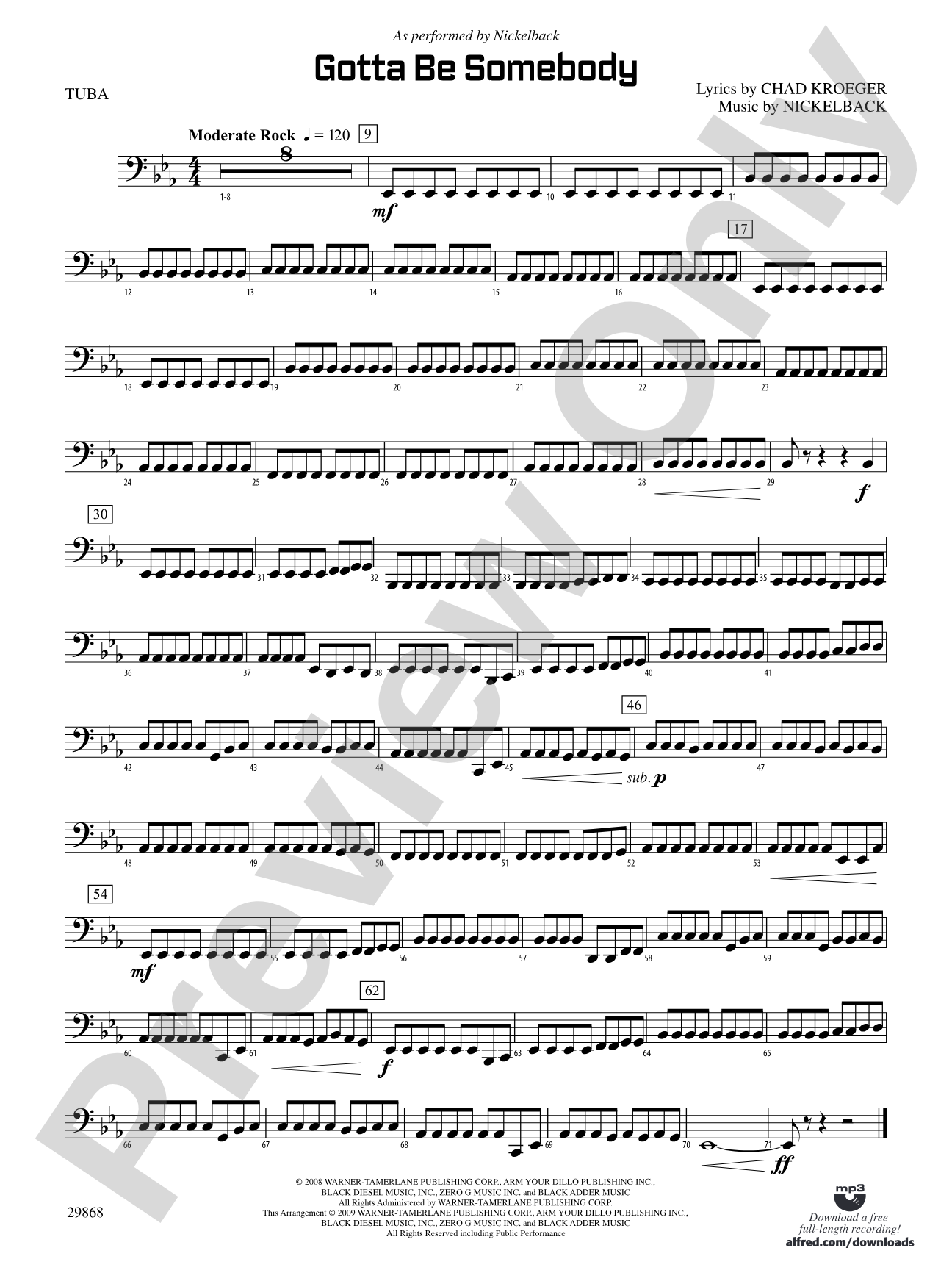 Gotta Be Somebody: Tuba
