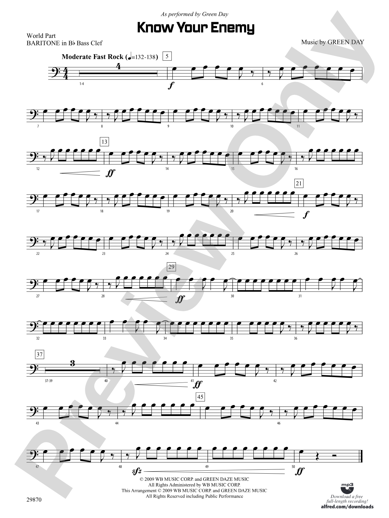 Know Your Enemy: (wp) B-flat Baritone B.C.