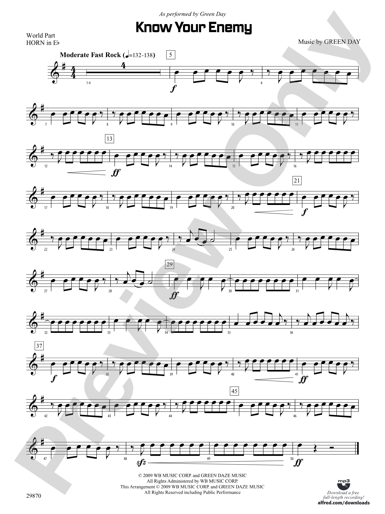 Know Your Enemy: (wp) 1st Horn in E-flat