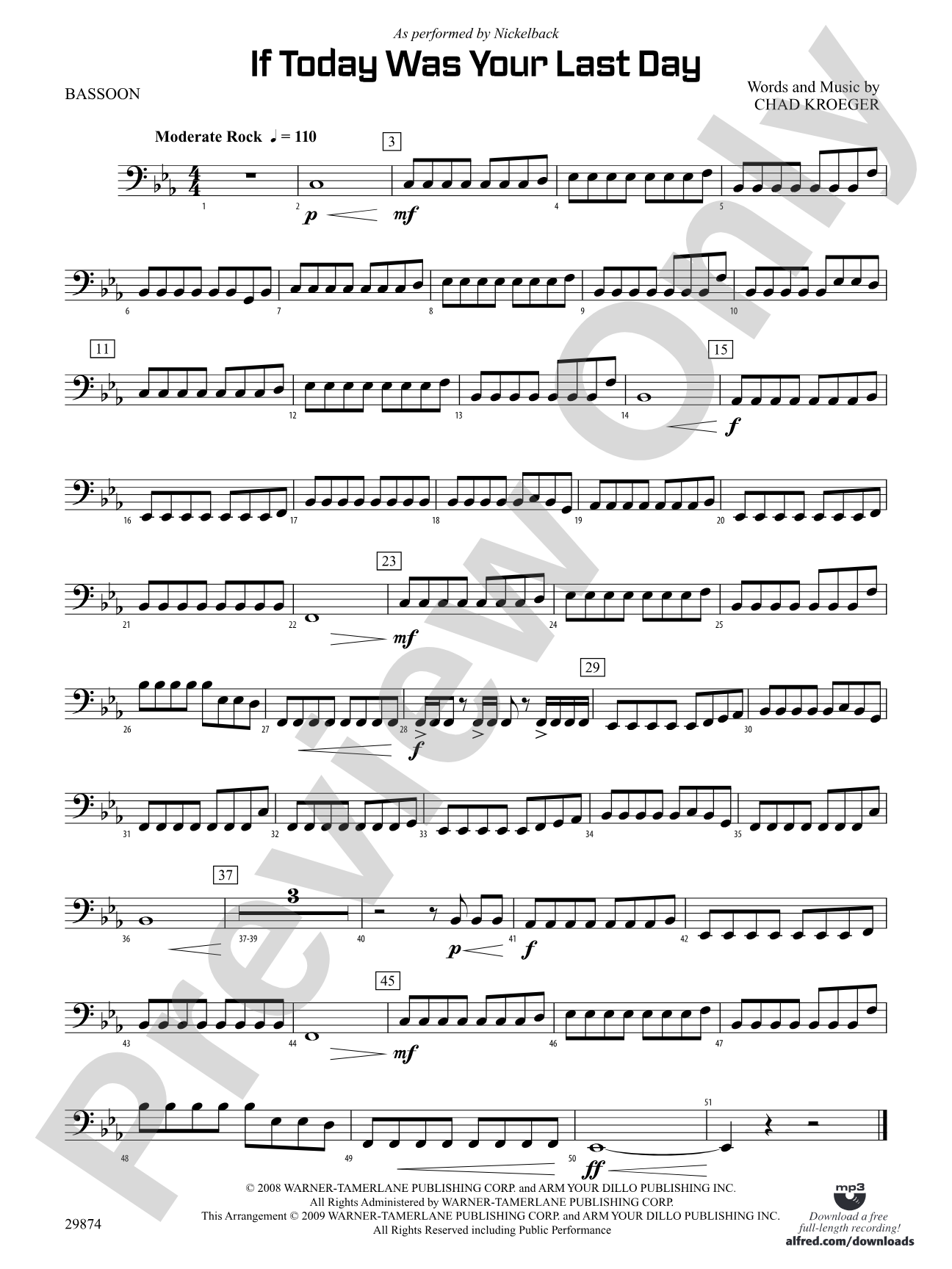 If Today Was Your Last Day: Bassoon