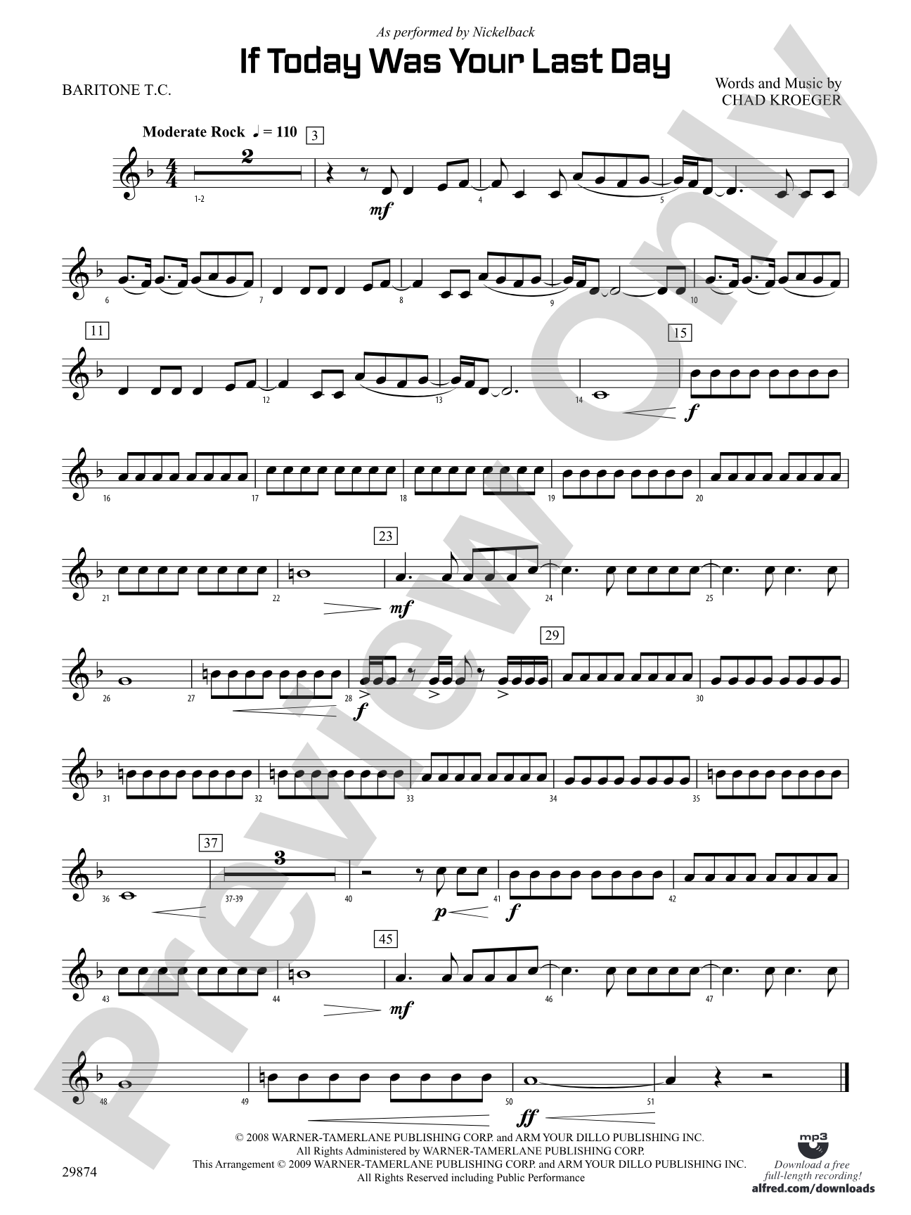 If Today Was Your Last Day: Baritone T.C.