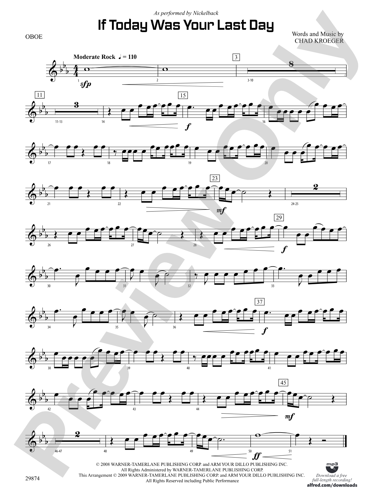 If Today Was Your Last Day: Oboe