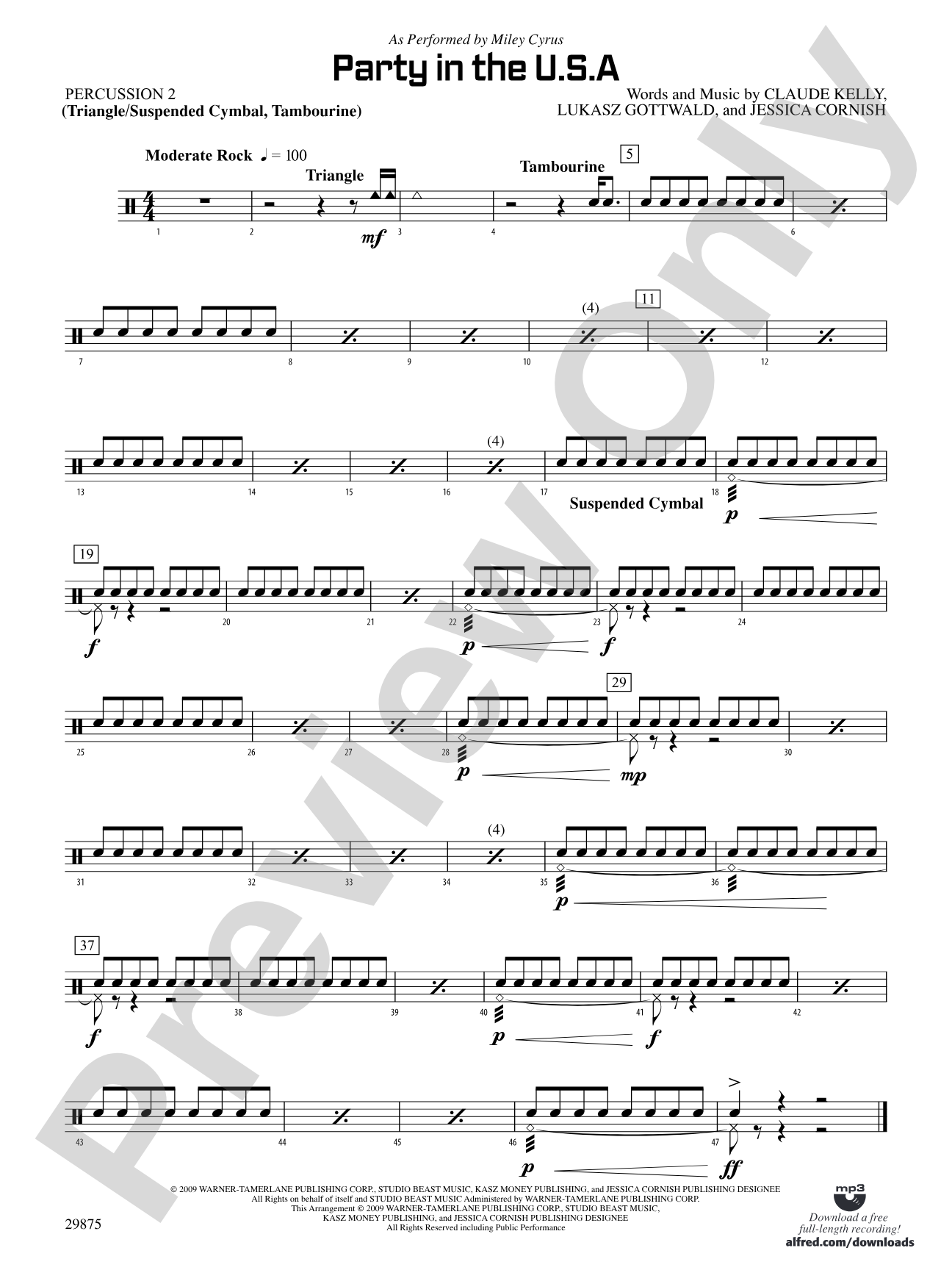 Party in the U.S.A.: 2nd Percussion