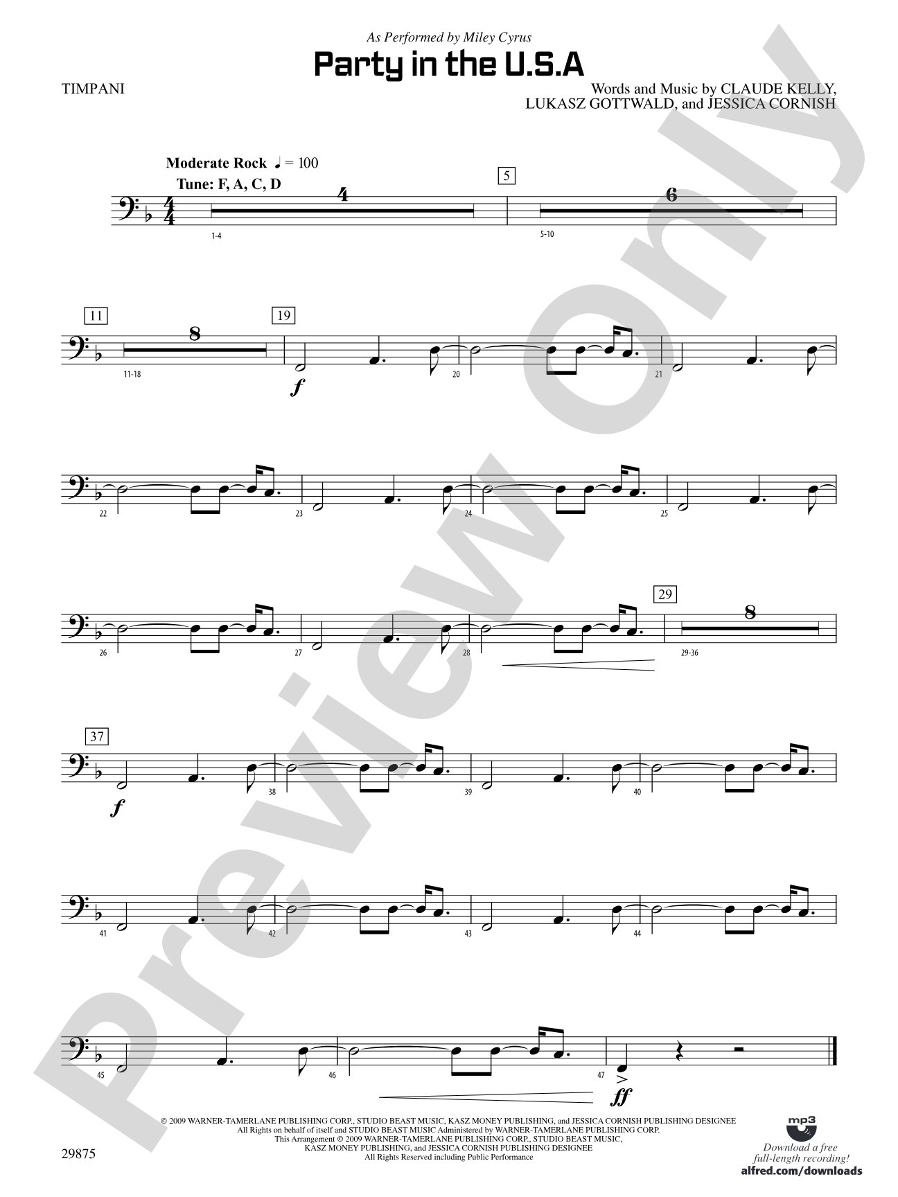 Party in the U.S.A.: Timpani