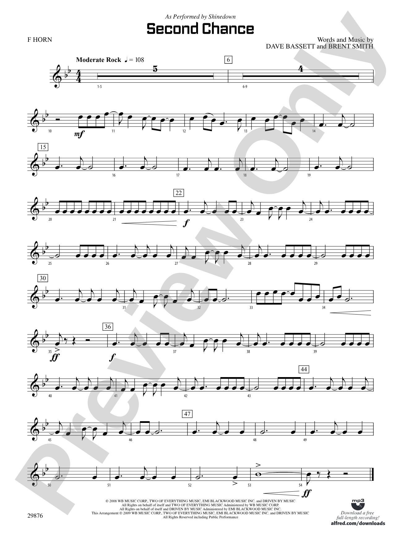 Second Chance: 1st F Horn