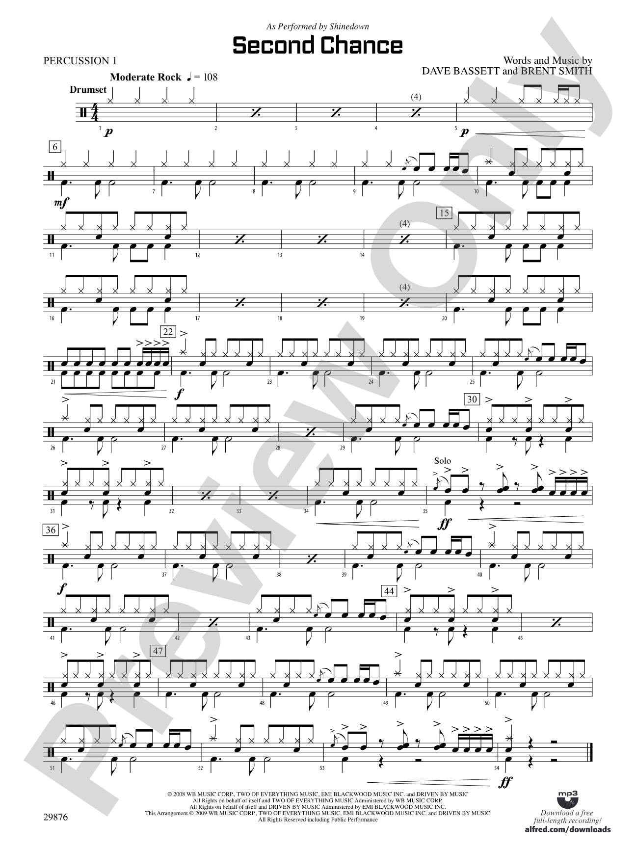 Second Chance: 1st Percussion