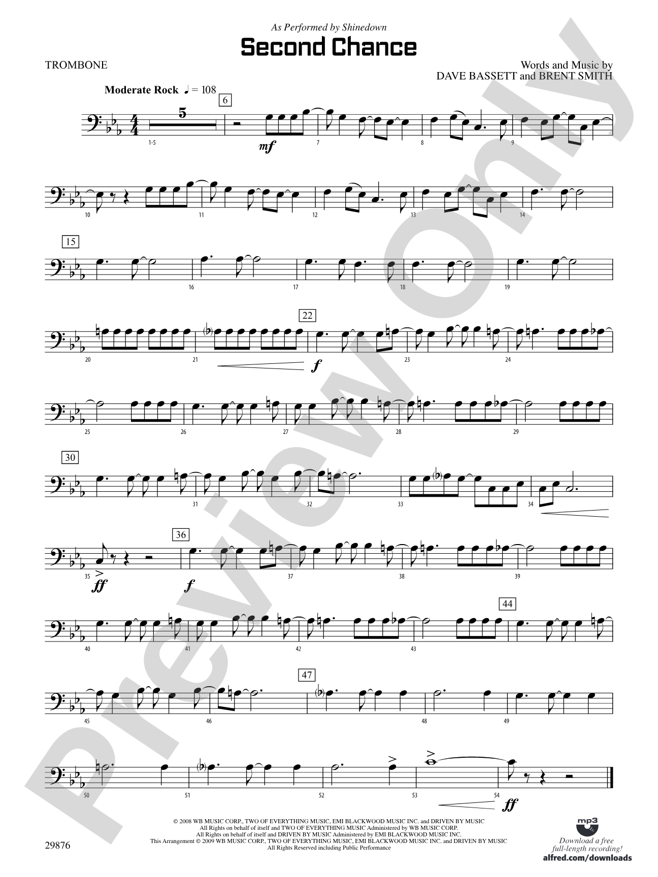 Second Chance: 1st Trombone
