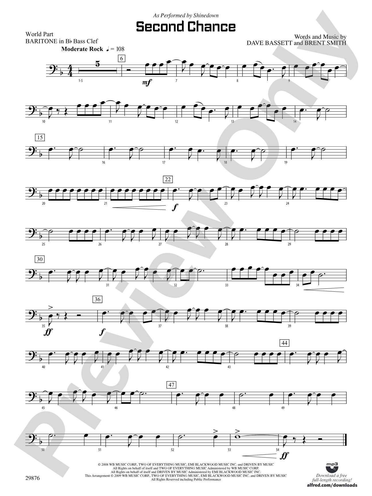 Second Chance: (wp) B-flat Baritone B.C.