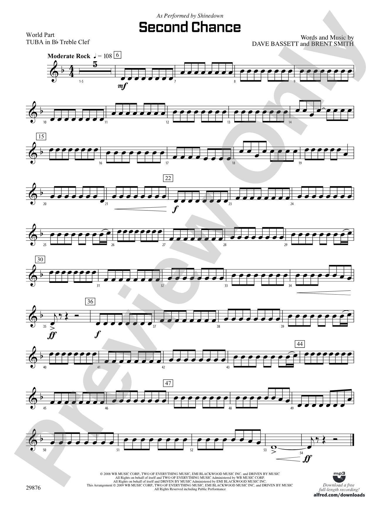 Second Chance: (wp) B-flat Tuba T.C.