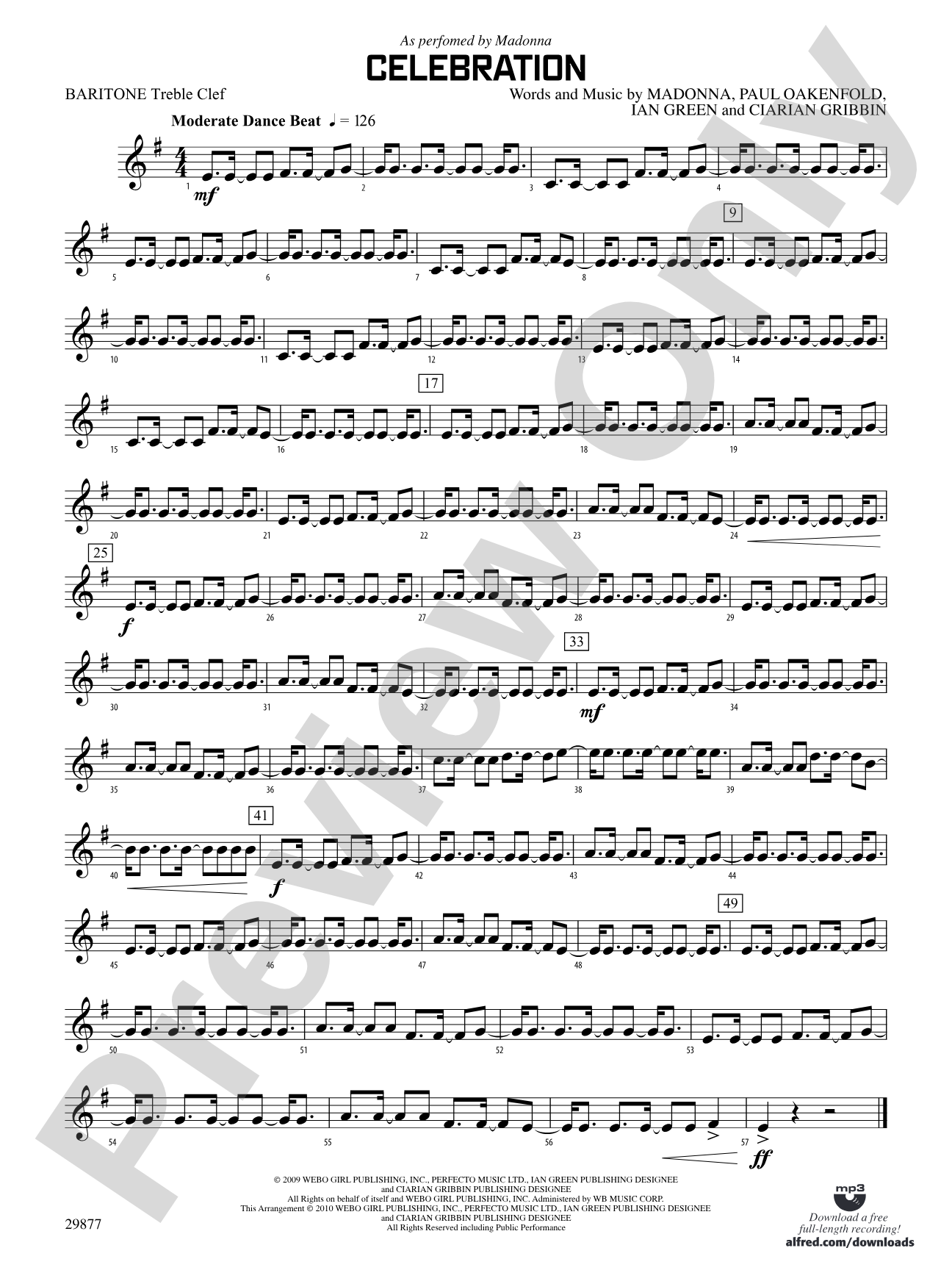 Celebration: Baritone T.C.